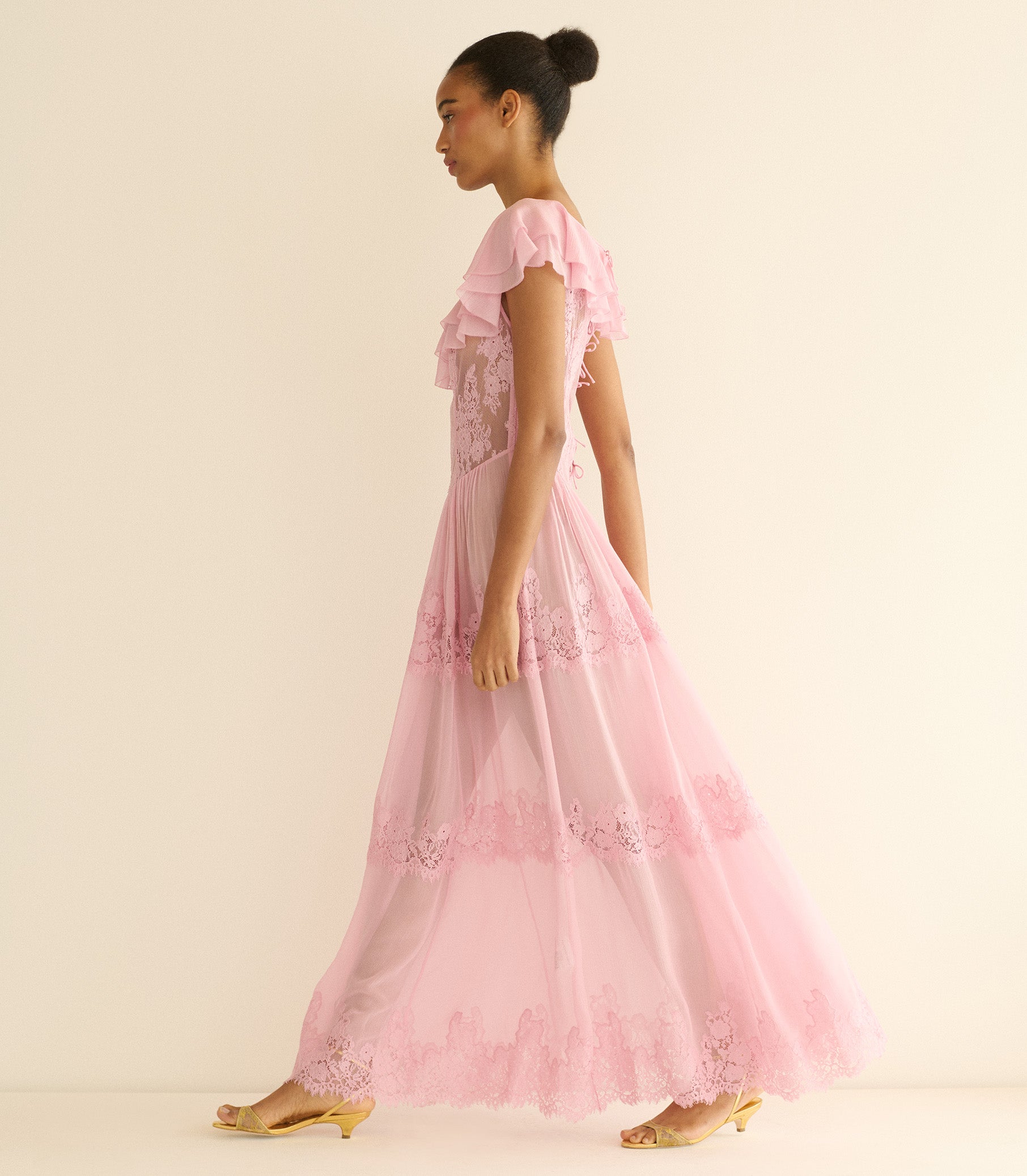 JOYELLE DRESS -- PINK HYDRANGEA view 6
