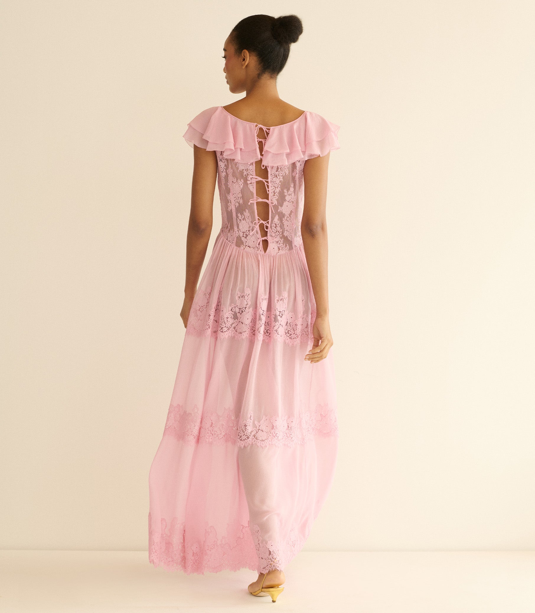JOYELLE DRESS -- PINK HYDRANGEA view 7
