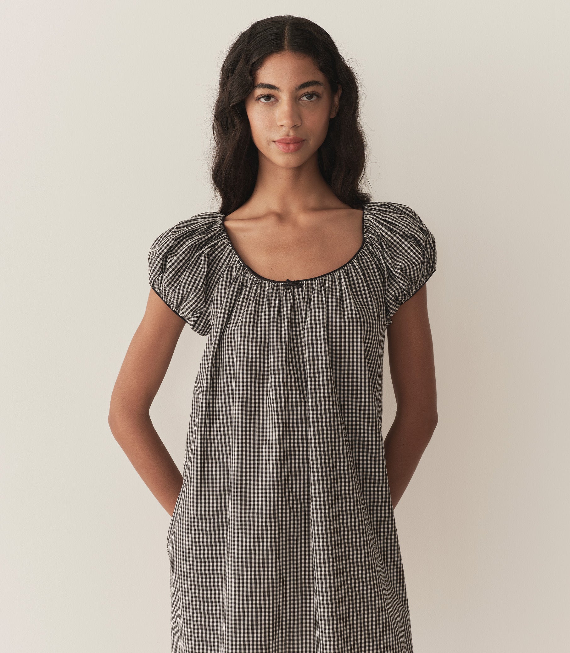 HMD -- JULIA DRESS -- NOIR LA MADDALENA GINGHAM view 2
