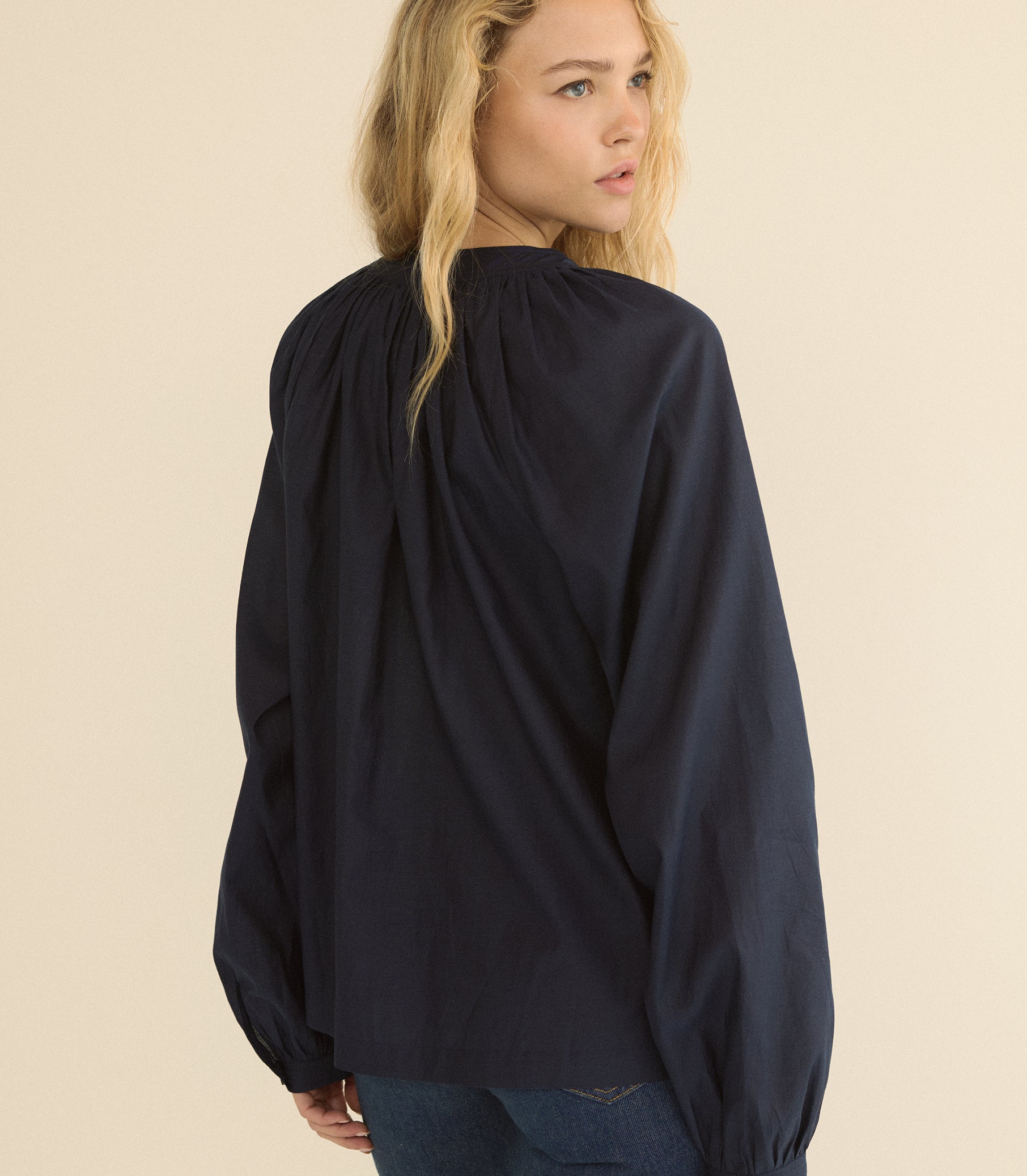 JULIENNE TOP -- OXFORD BLUE view 5
