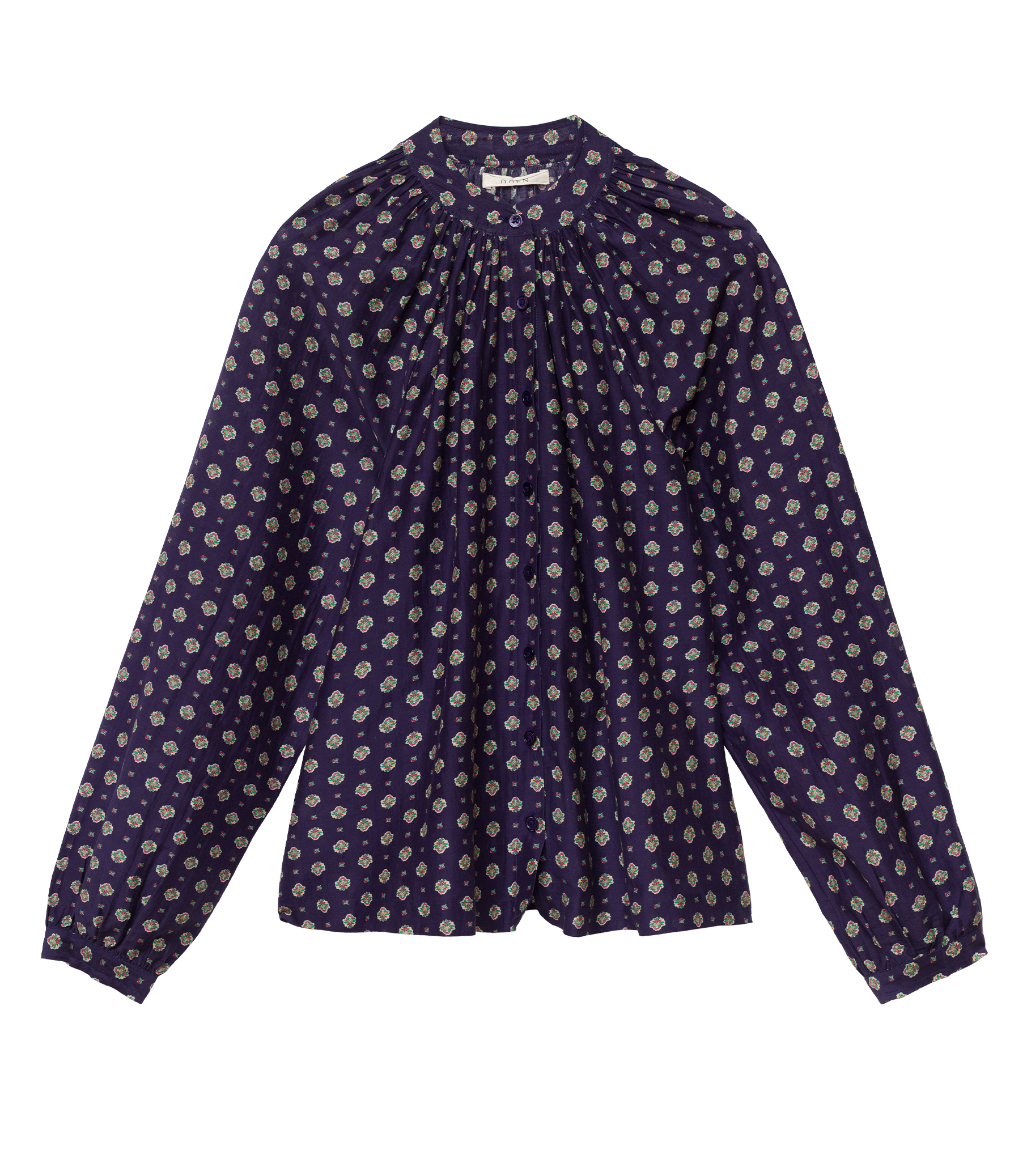 JULIENNE TOP -- NAVY CADIZ FOULARD view 5
