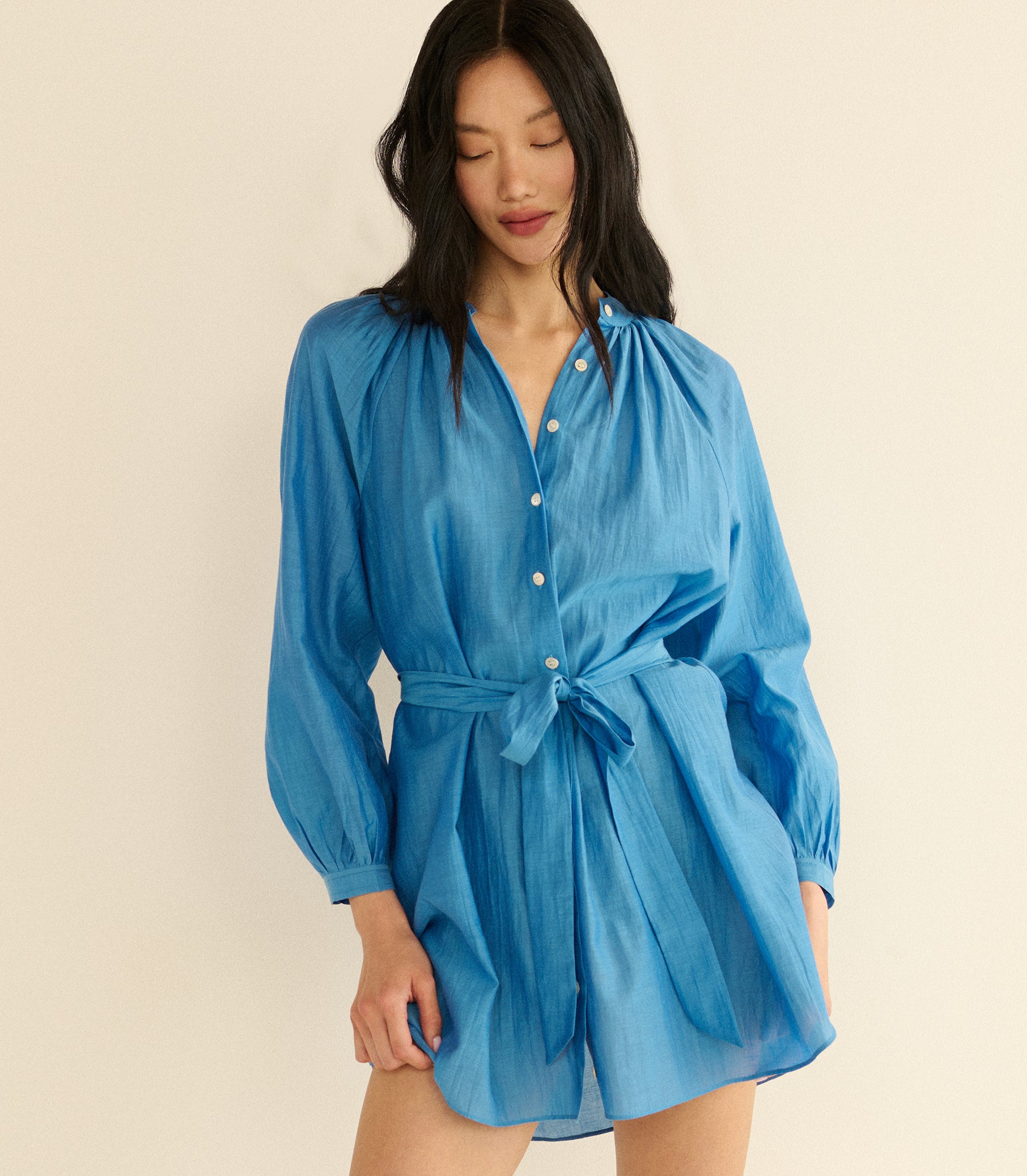 JULIET TUNIC DRESS -- SANTORINI BLUE view 5
