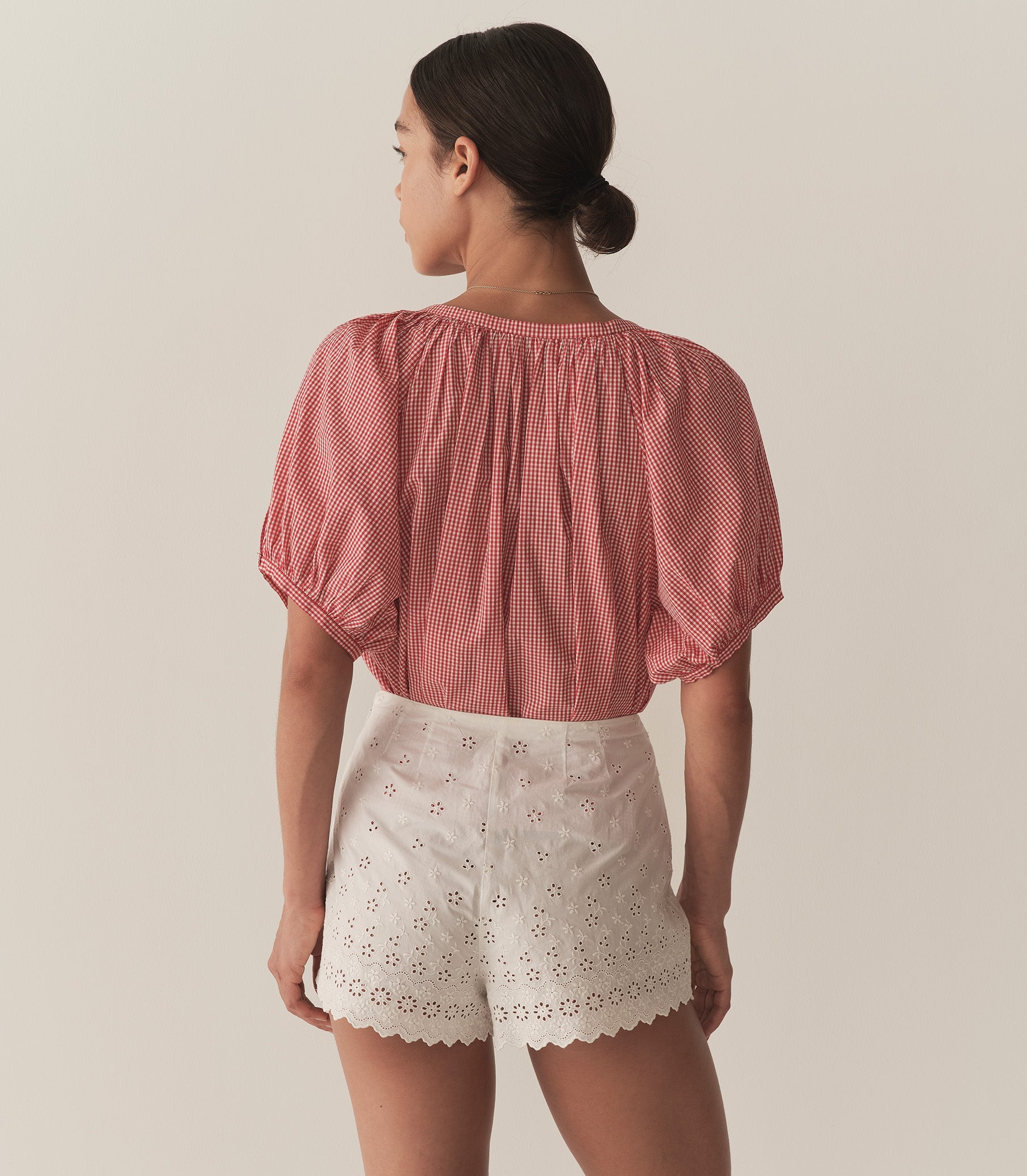 HMD -- JUNE TOP -- CERISE PARIS GINGHAM view 4
