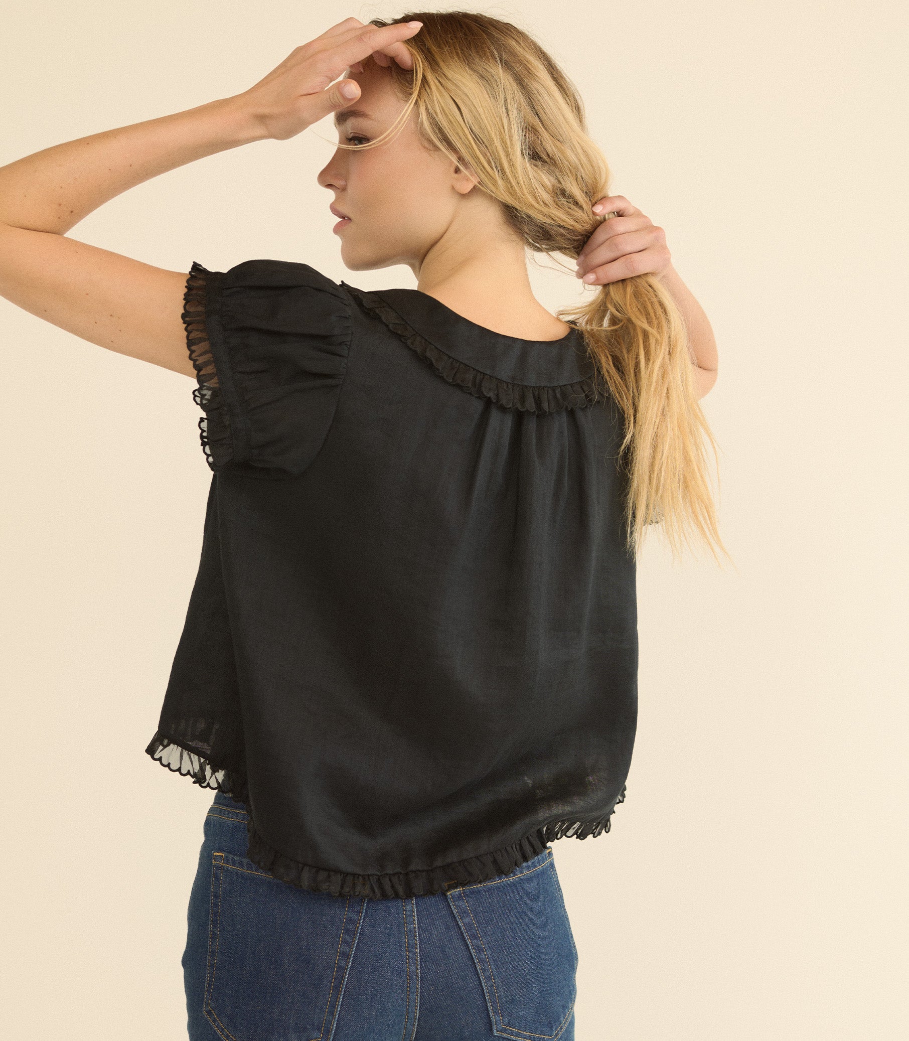 KARINA TOP -- BLACK view 4
