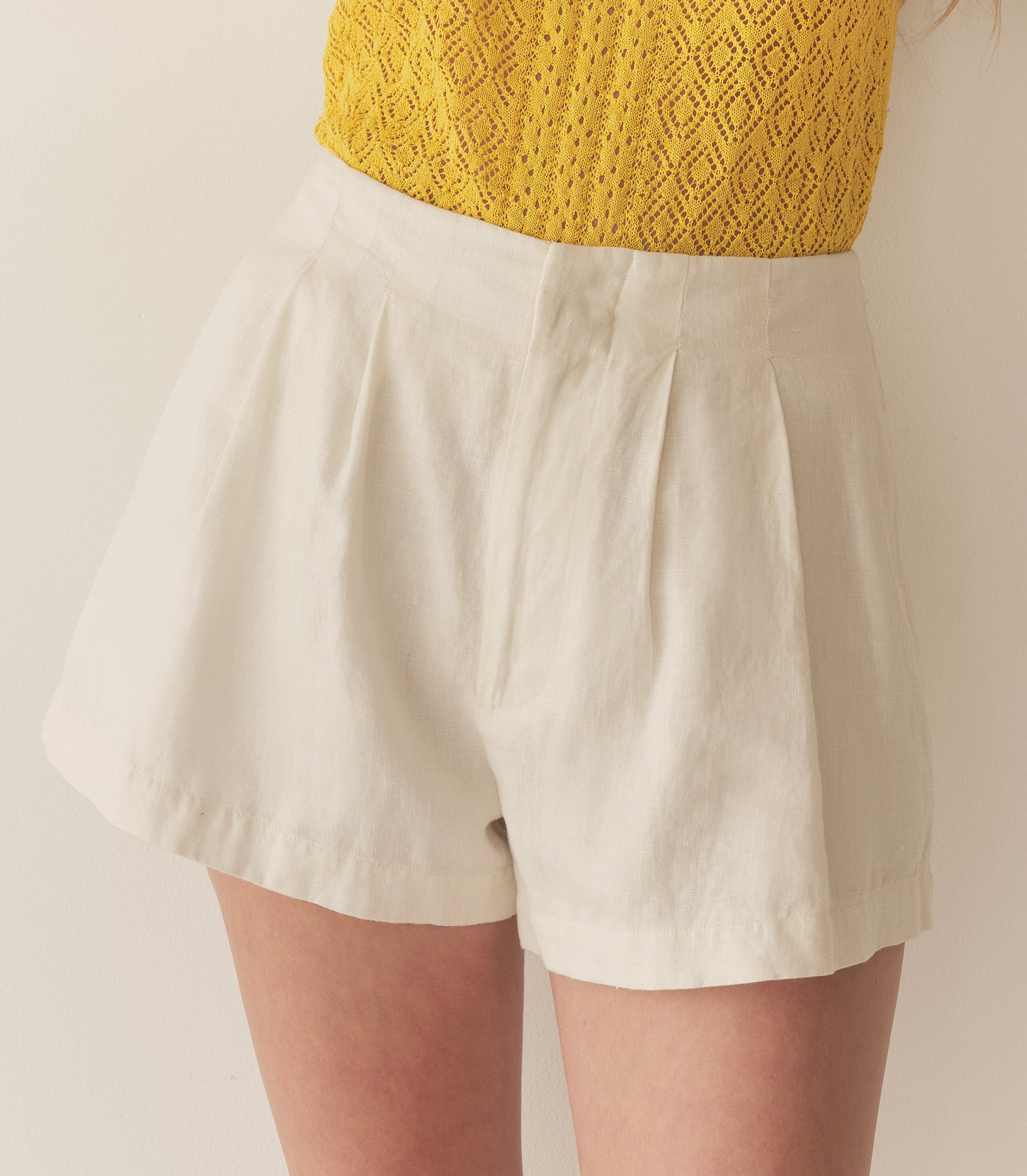 LARUE LINEN SHORT -- SALT view 5
