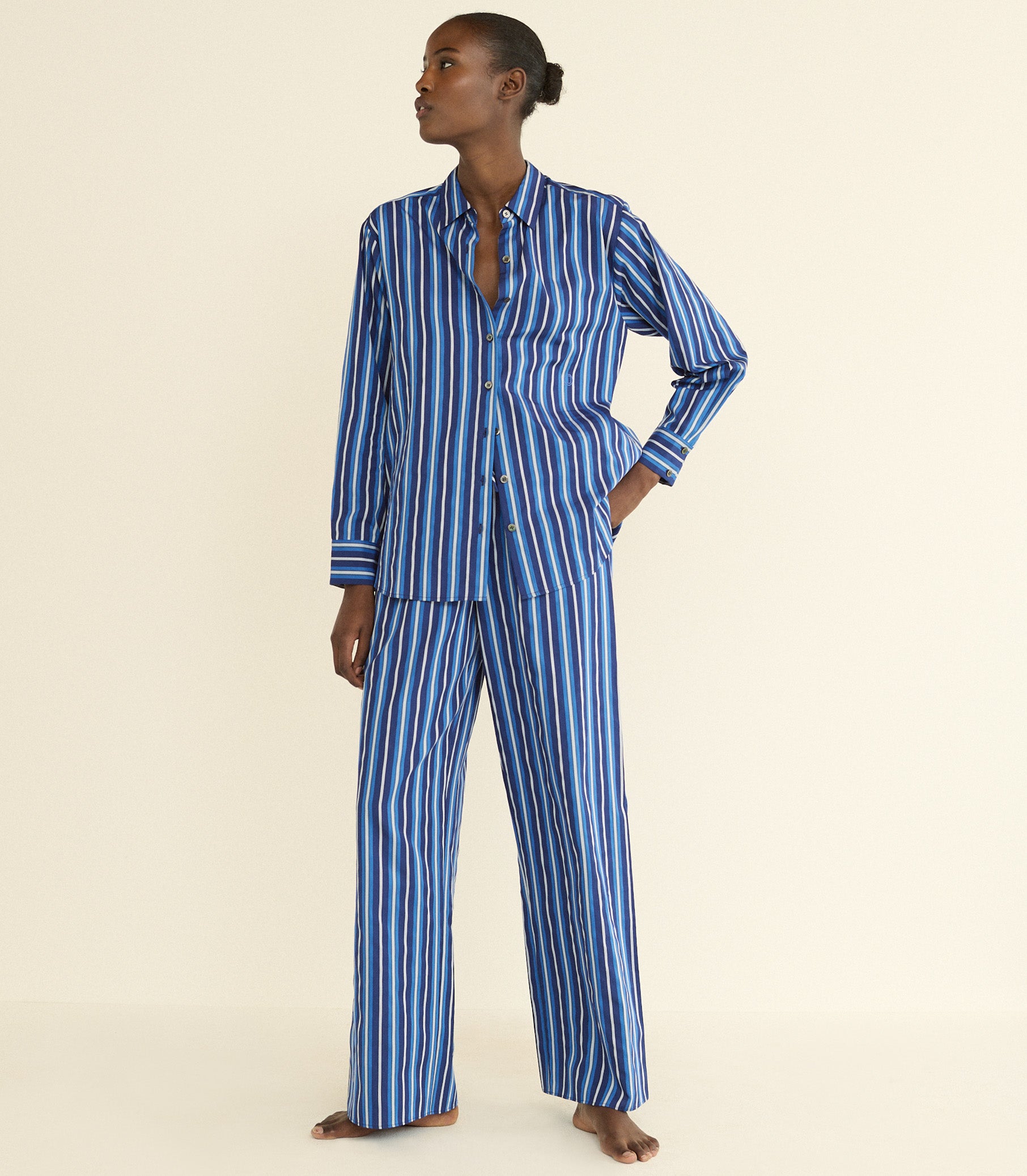 LAVONA DRAWSTRING PANT -- MARCEAU STRIPE view 3
