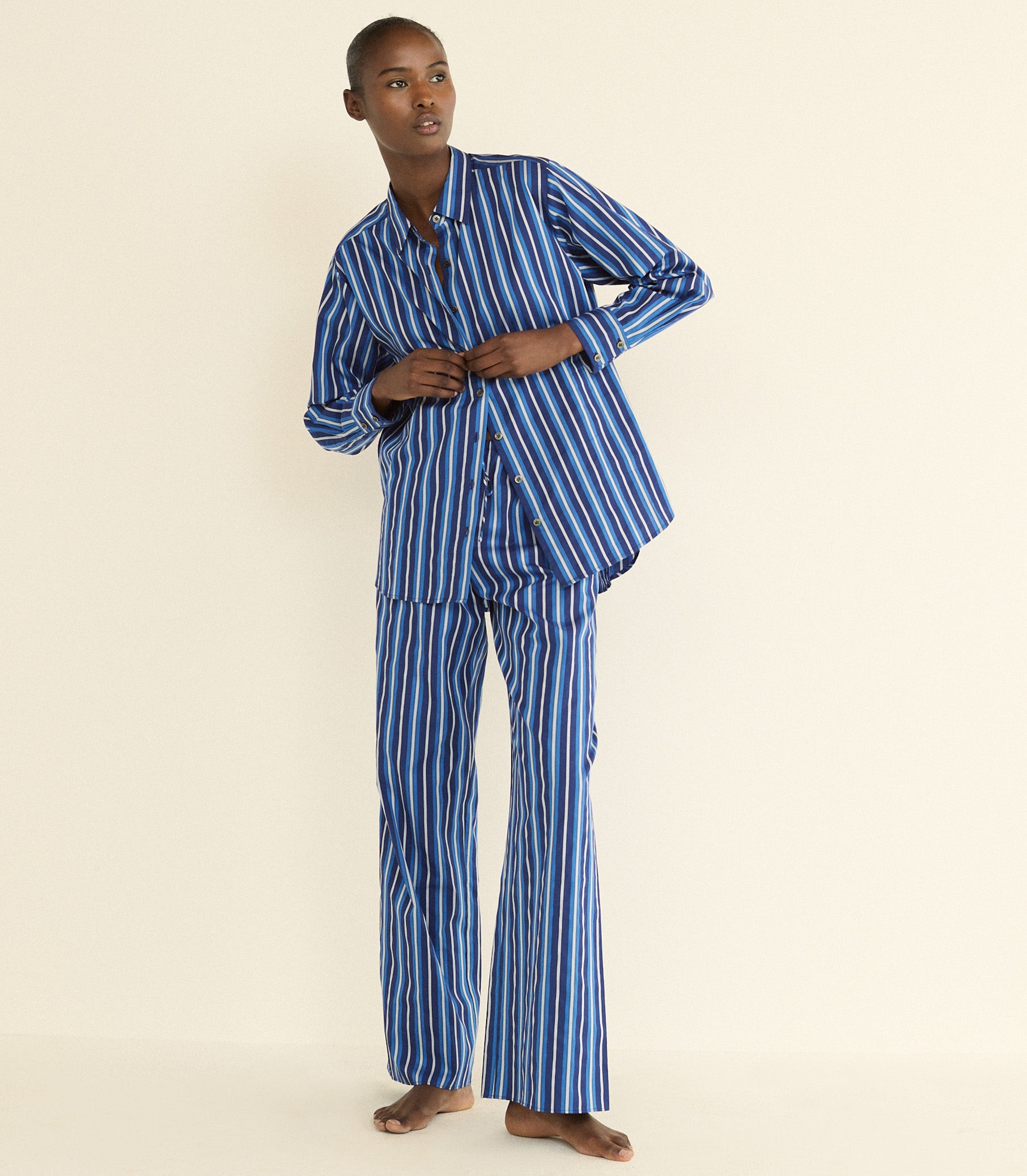 LAVONA DRAWSTRING PANT -- MARCEAU STRIPE view 6
