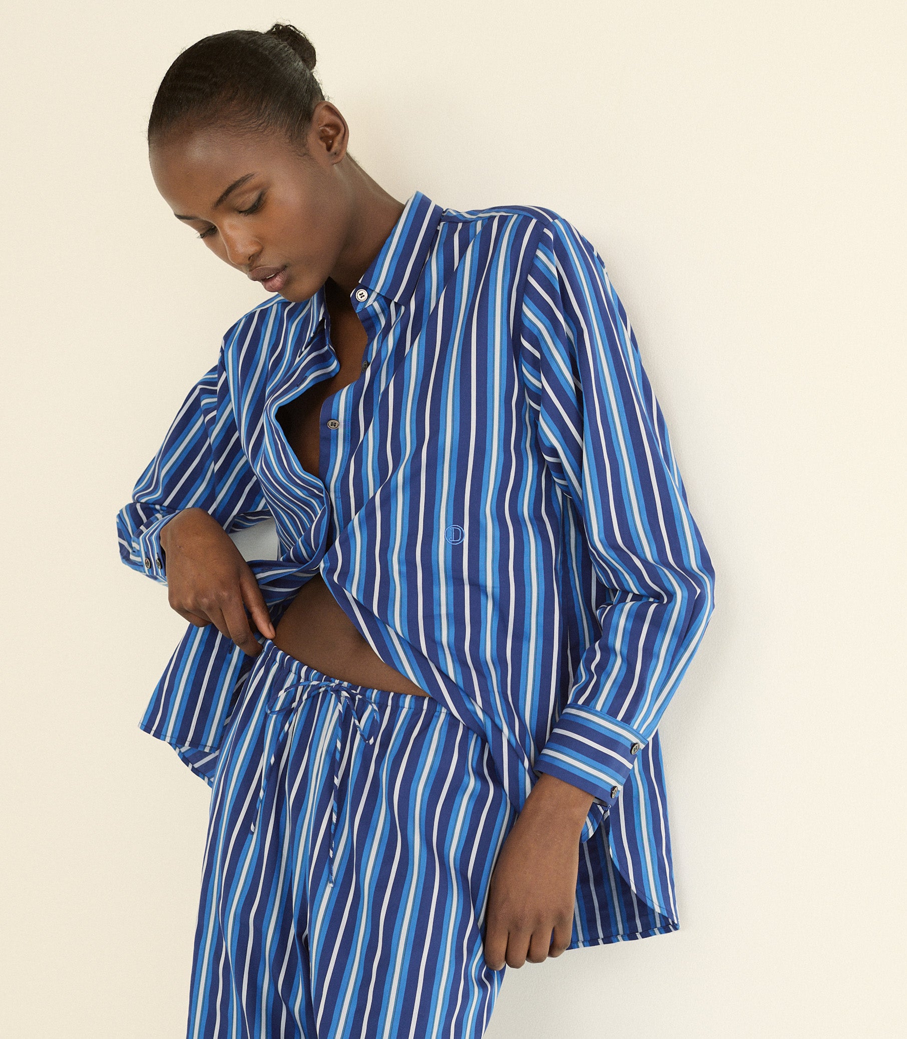 LAVONA DRAWSTRING PANT -- MARCEAU STRIPE view 5
