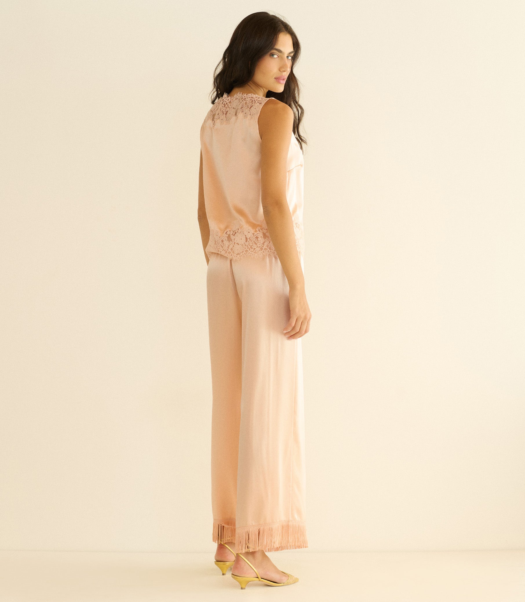 LAVON FRINGE PANT -- PEACH SORBET view 4
