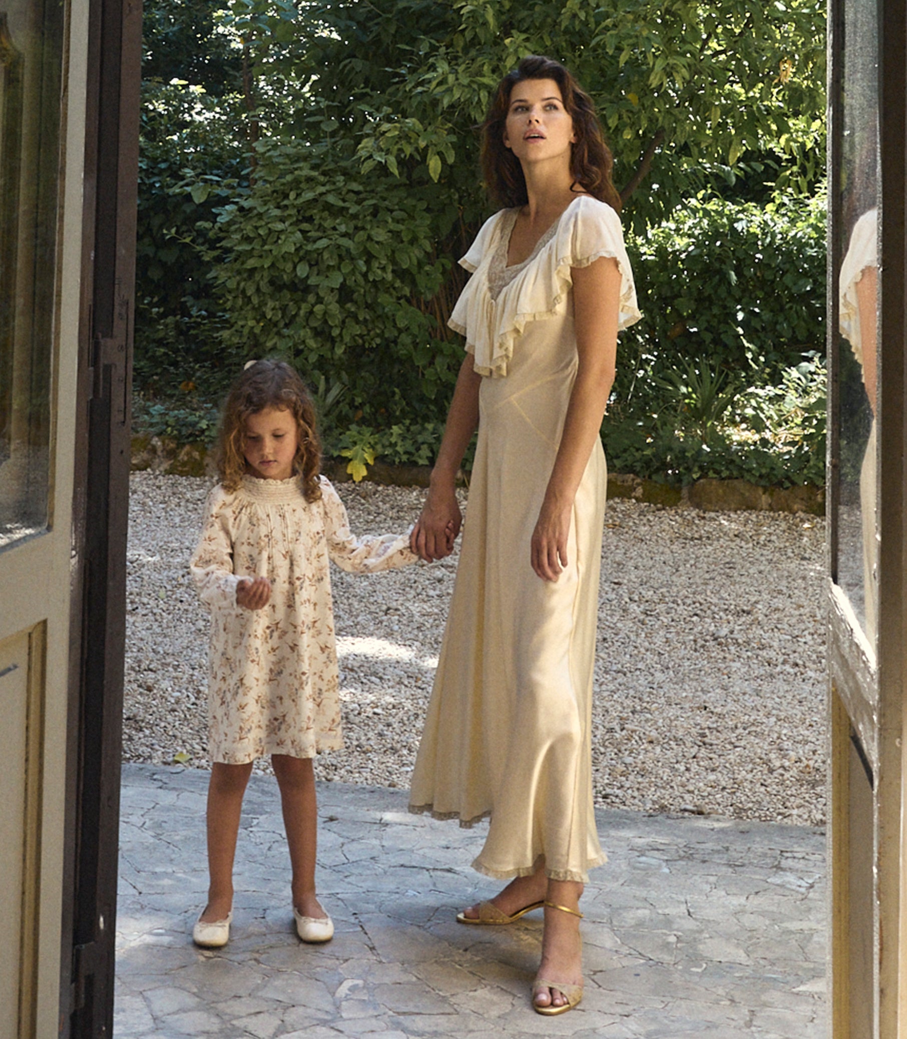LILIA DRESS -- CRÈME WINDSWEPT MEADOW view 3
