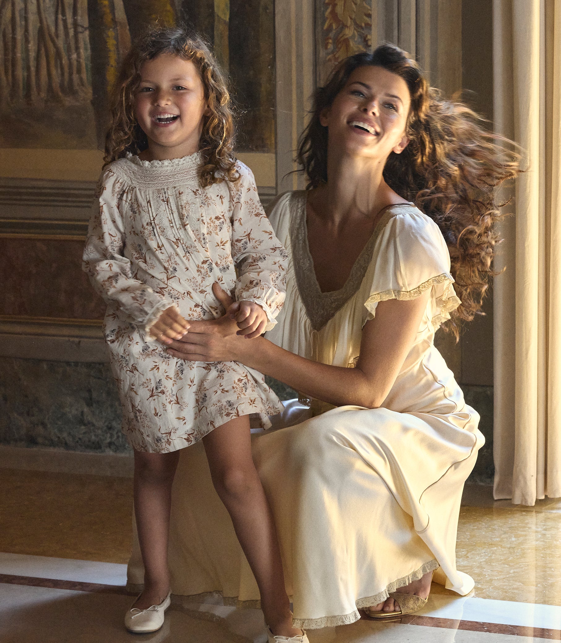 LILIA DRESS -- CRÈME WINDSWEPT MEADOW view 2
