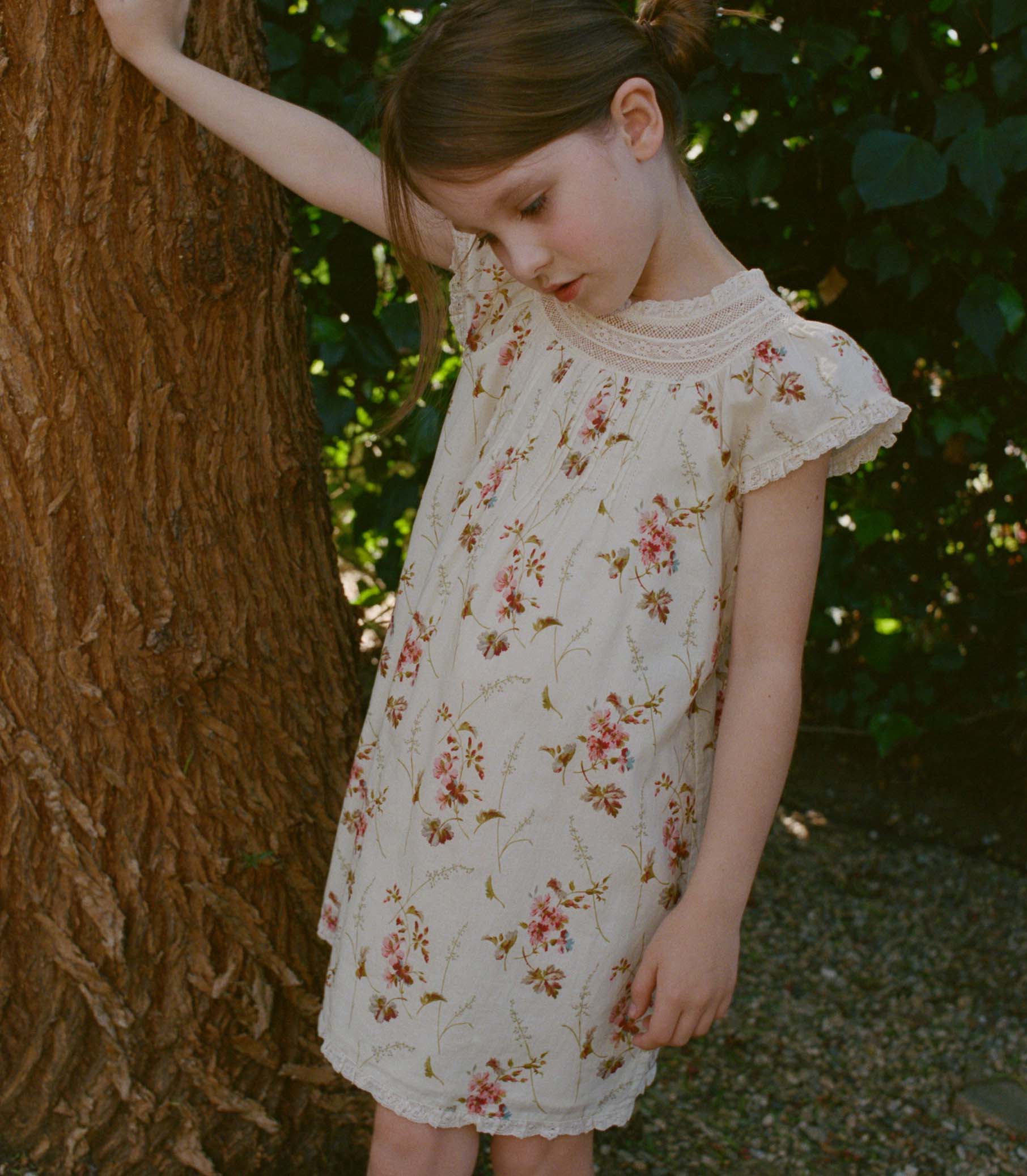 LISI DRESS -- BLANC PRAIRIE ROSE view 3
