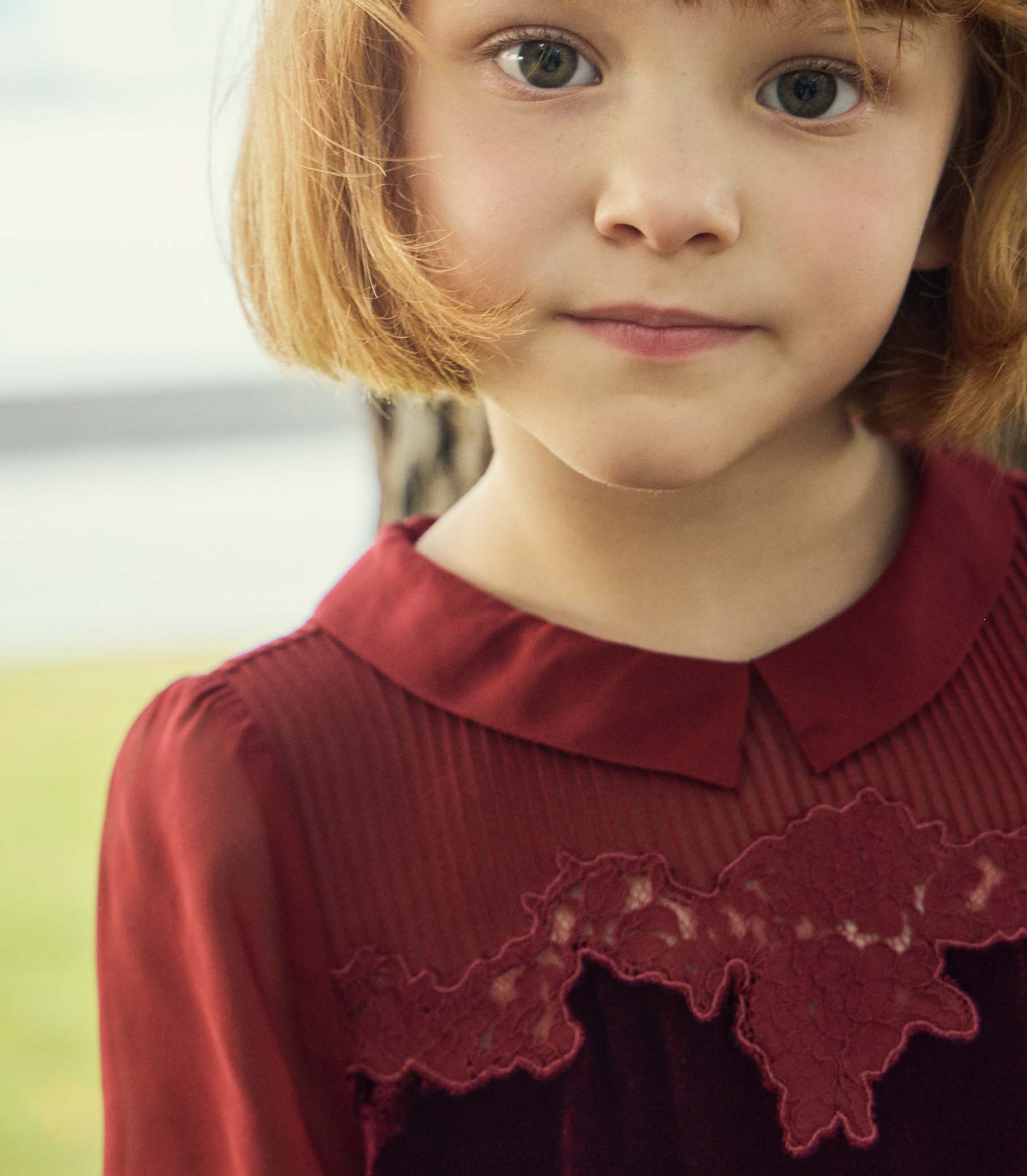 LITTLE MADELYNNE DRESS -- VINO ROSSO view 3
