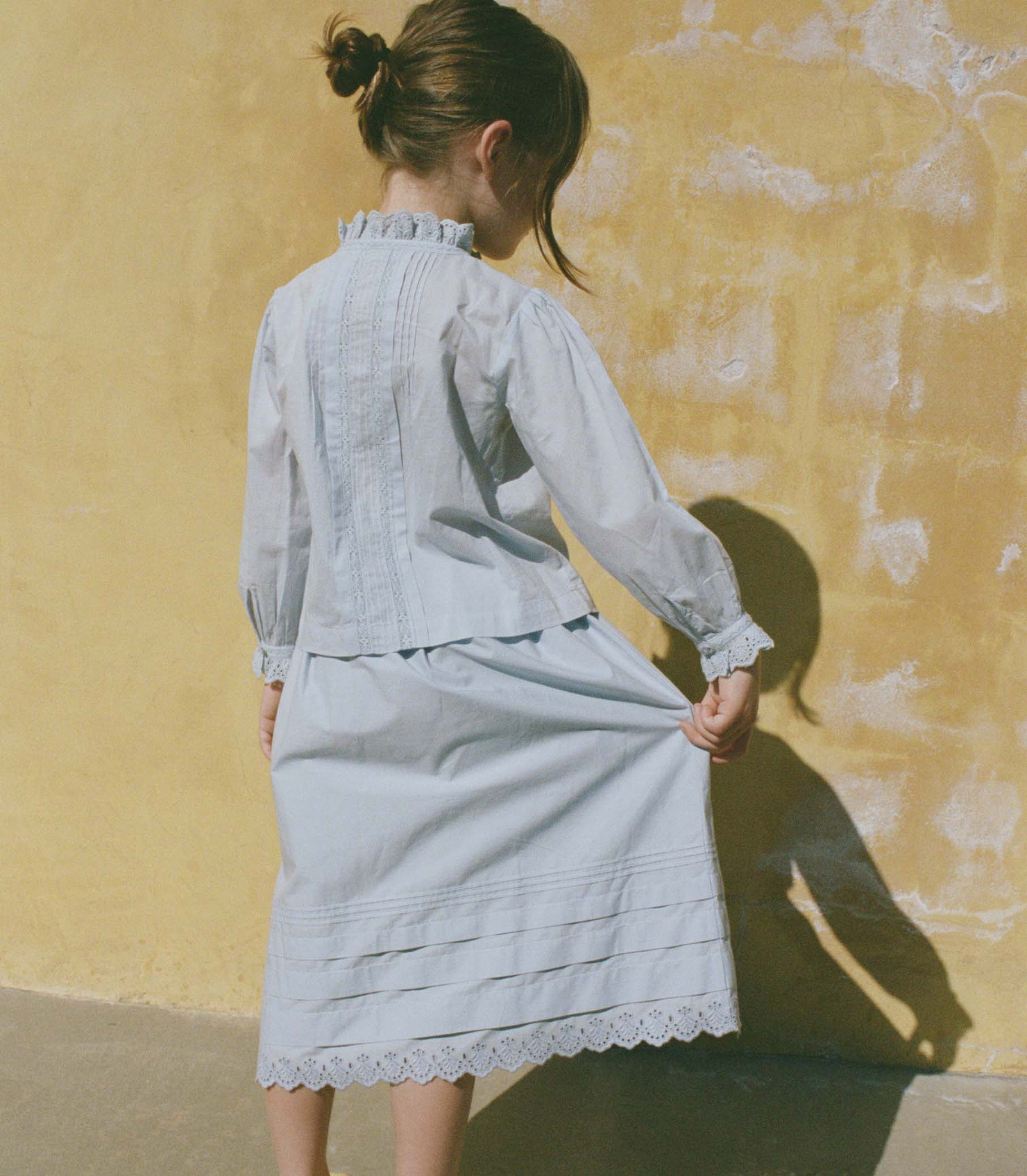 LITTLE SEBASTIANE MIDI SKIRT -- DEWDROP view 4
