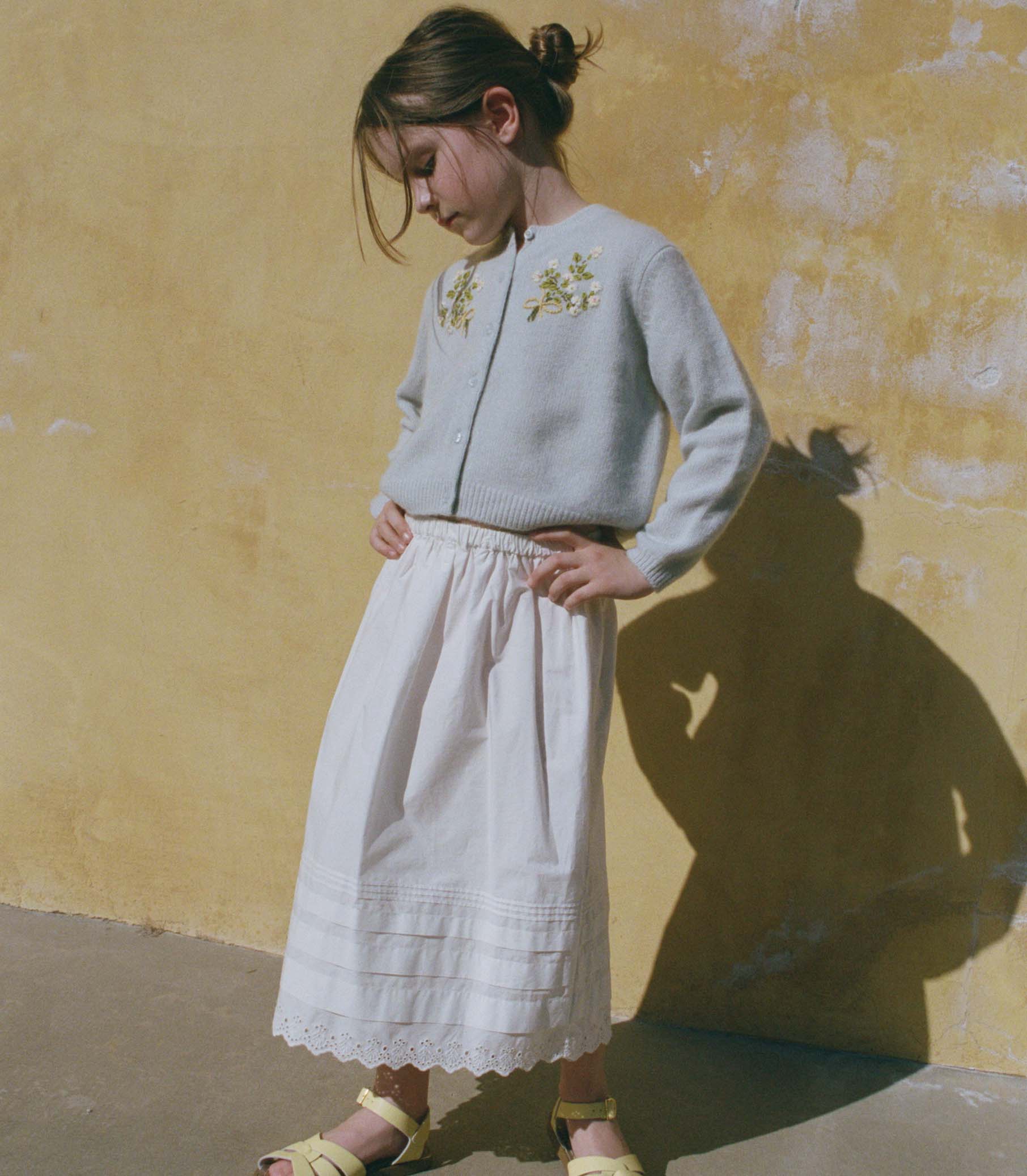 LITTLE SEBASTIANE MIDI SKIRT -- SALT view 3

