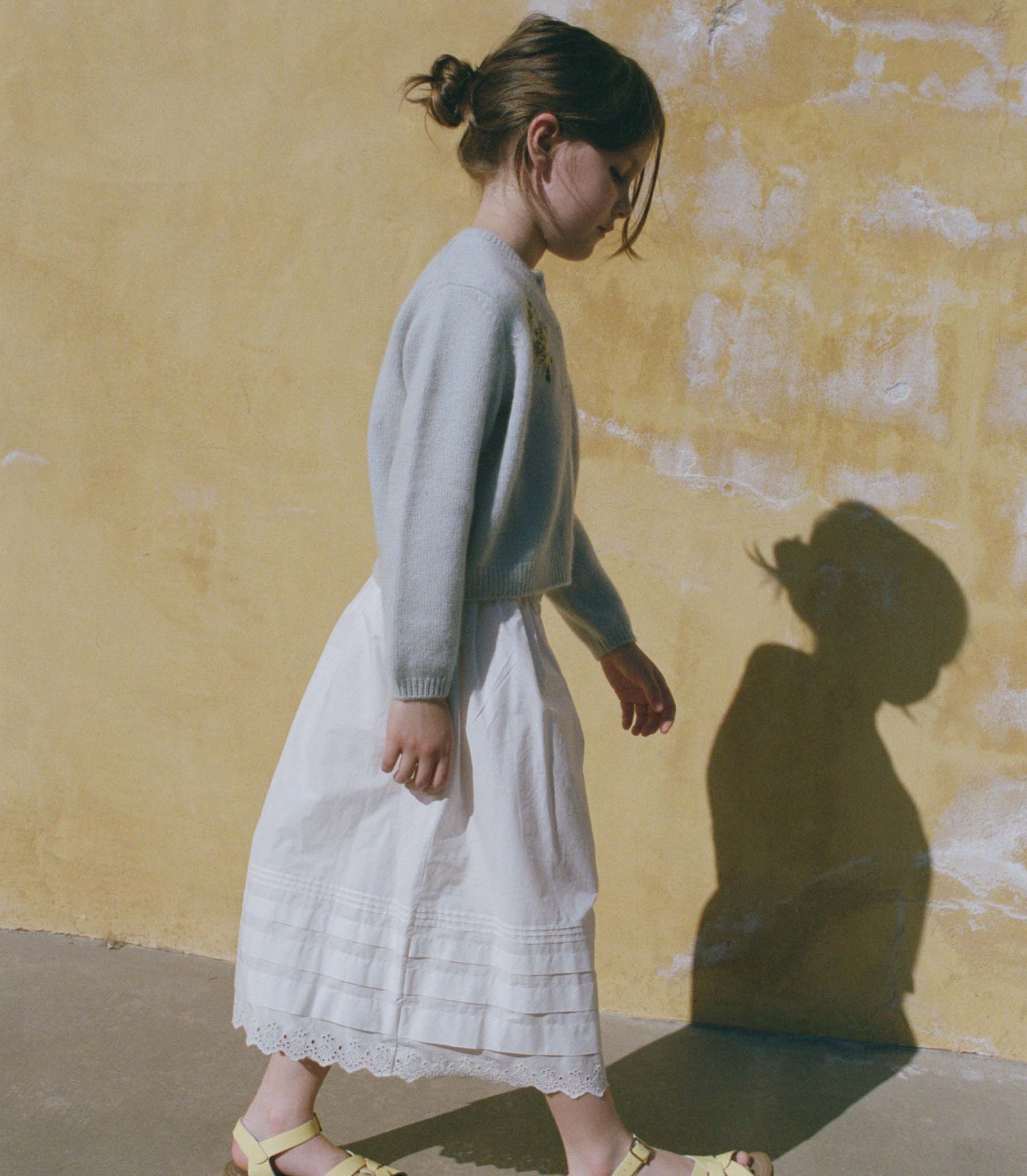 LITTLE SEBASTIANE MIDI SKIRT -- SALT view 4
