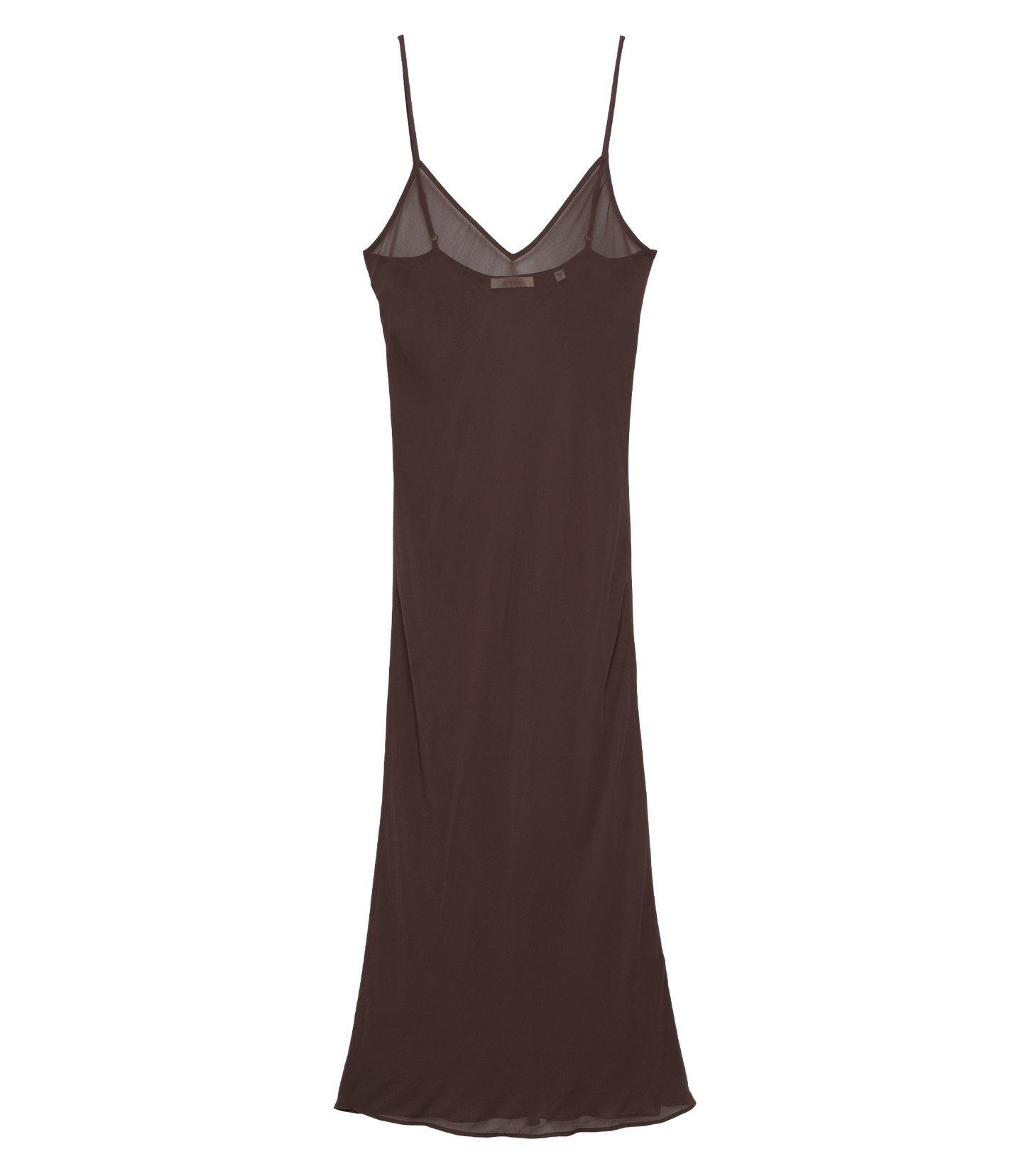 LONG DEEP V-NECK SLIP -- UMBER