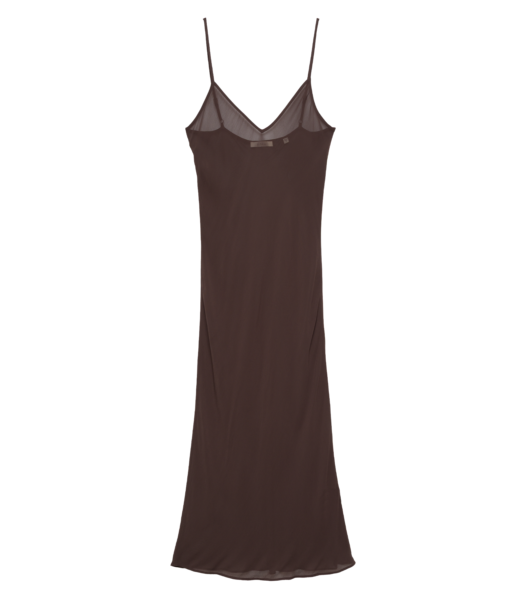 LONG DEEP V-NECK SLIP -- UMBER view 6
