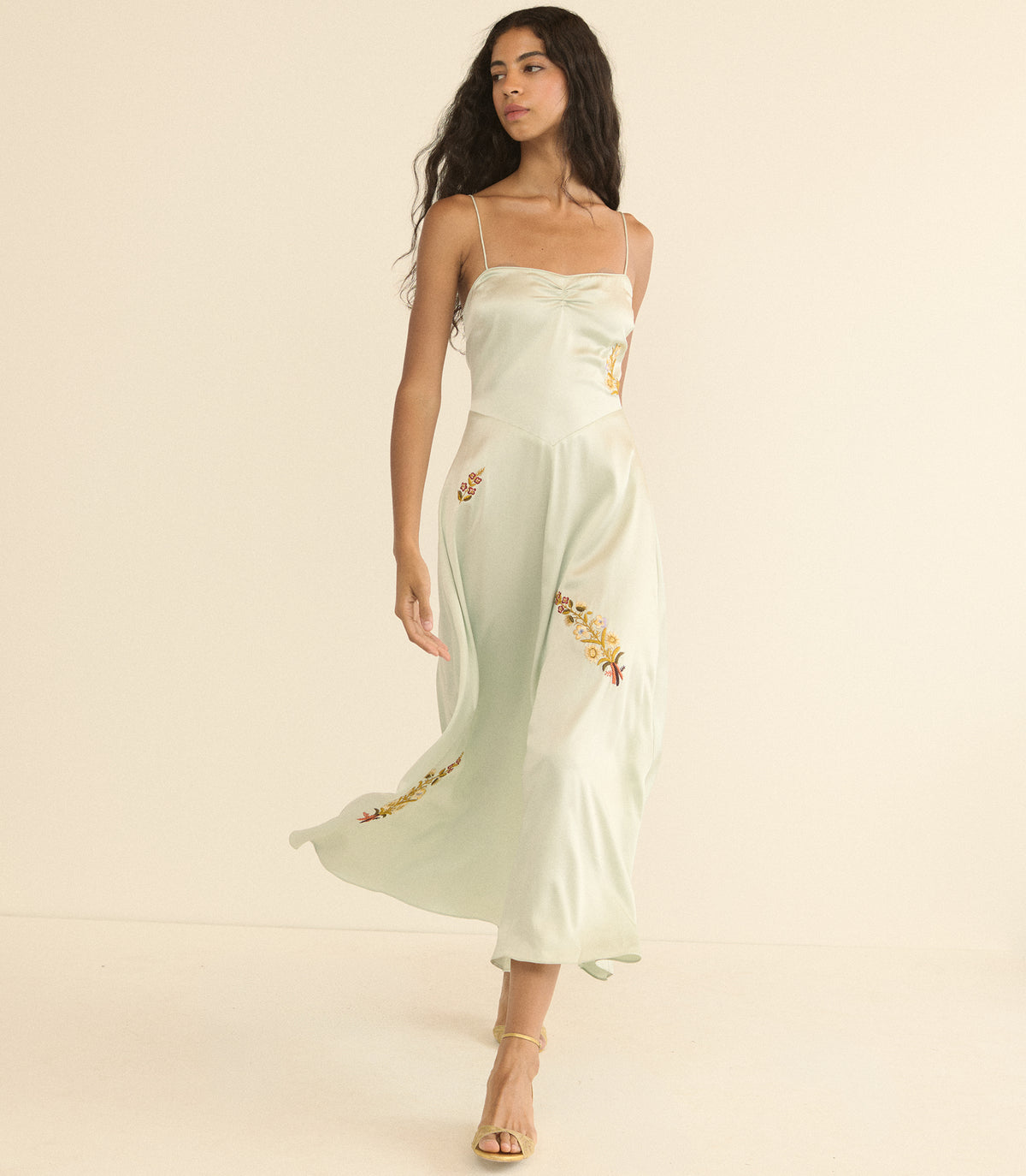 LORRAINE DRESS -- EUCALYPTUS view 6

