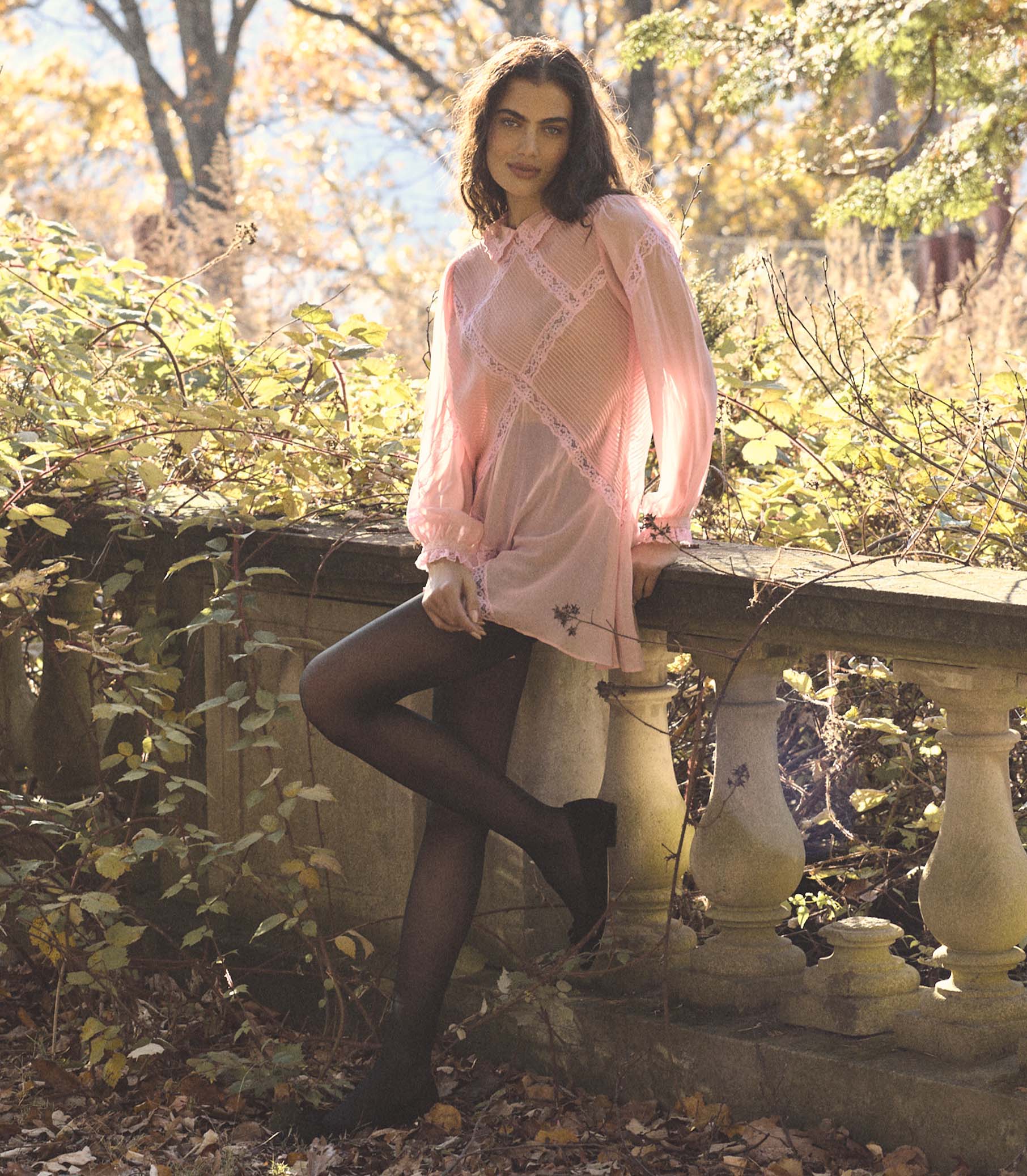 LOUISETTE DRESS -- PINK HYDRANGEA view 3
