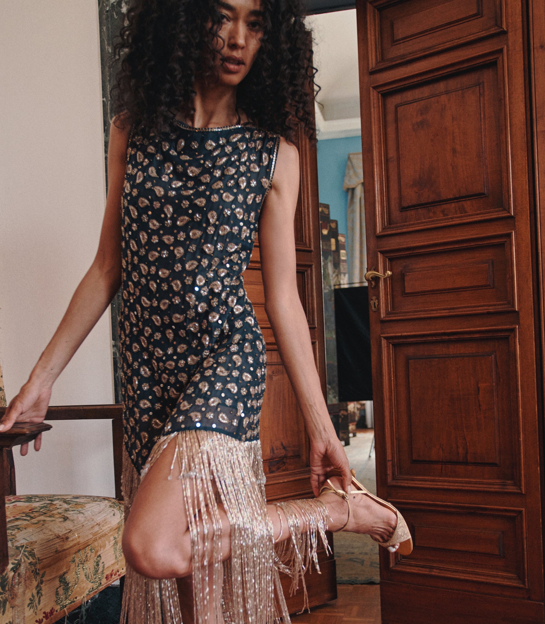 LUMINAIRE DRESS -- COURS LA REINE PAISLEY view 7
