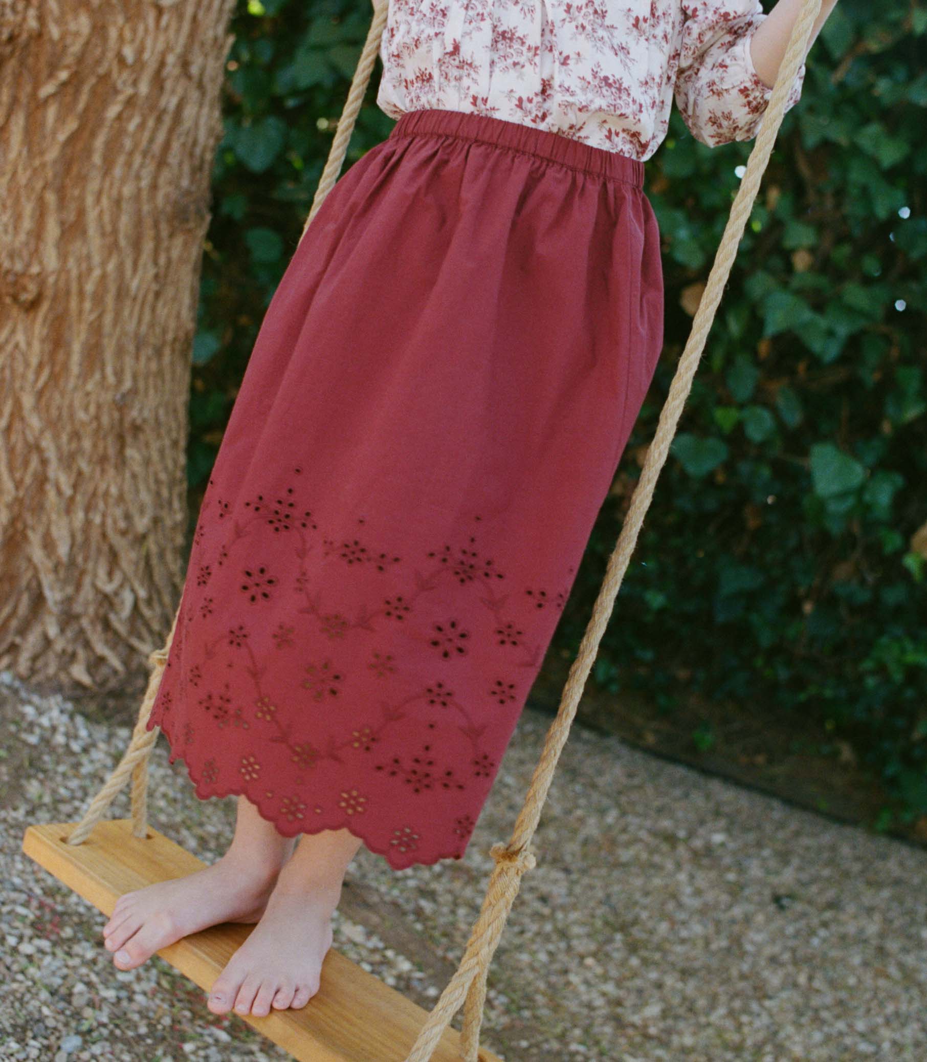 MACI SKIRT -- DRIED CHERRY view 2
