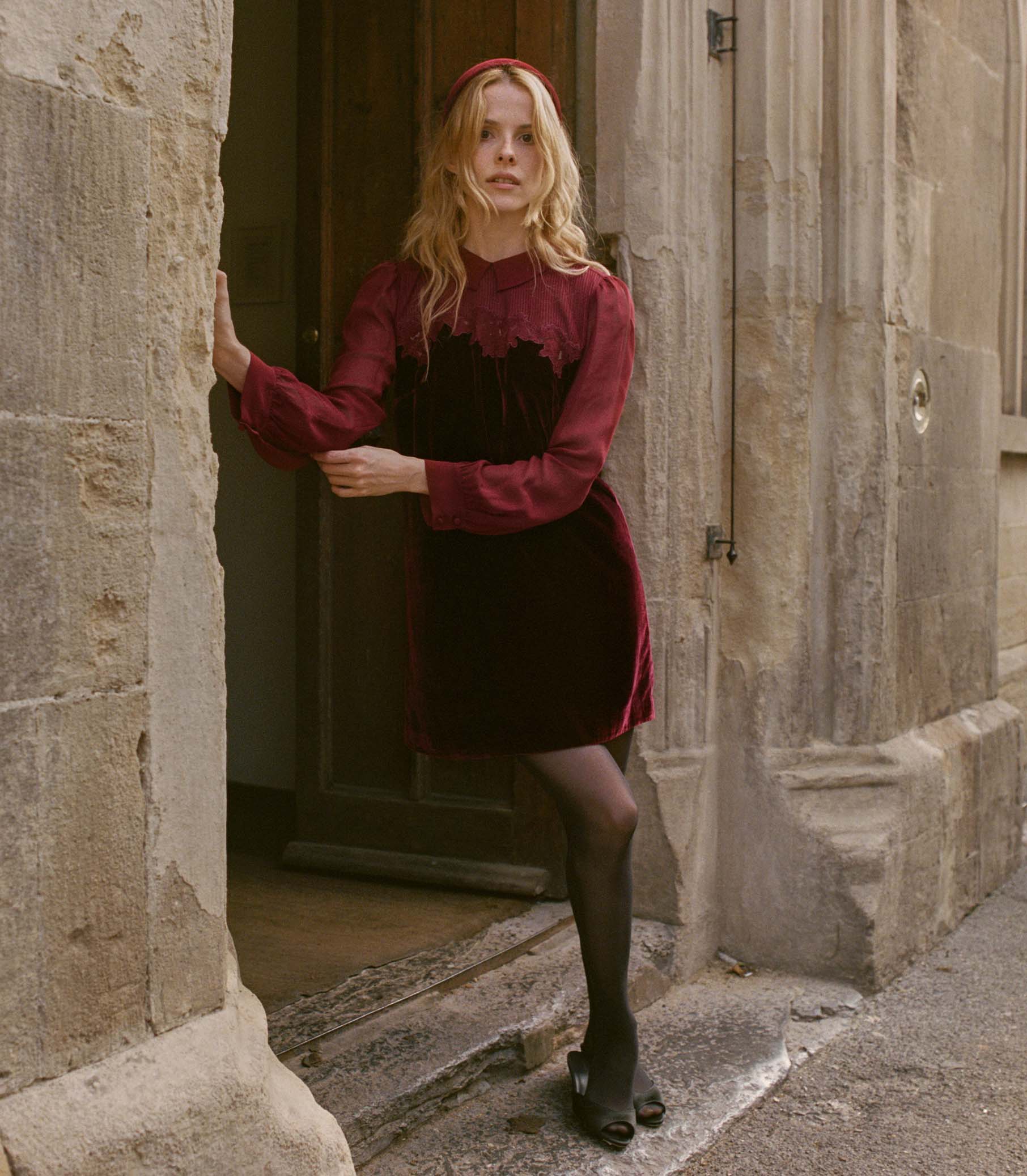 MADELYNNE DRESS -- VINO ROSSO view 4
