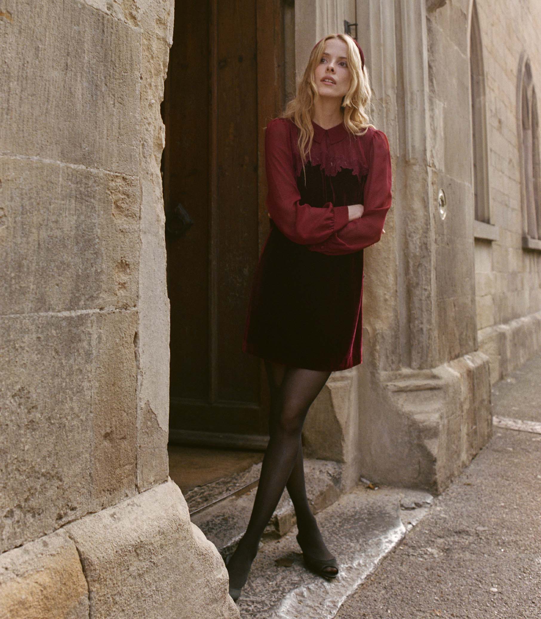 MADELYNNE DRESS -- VINO ROSSO view 3
