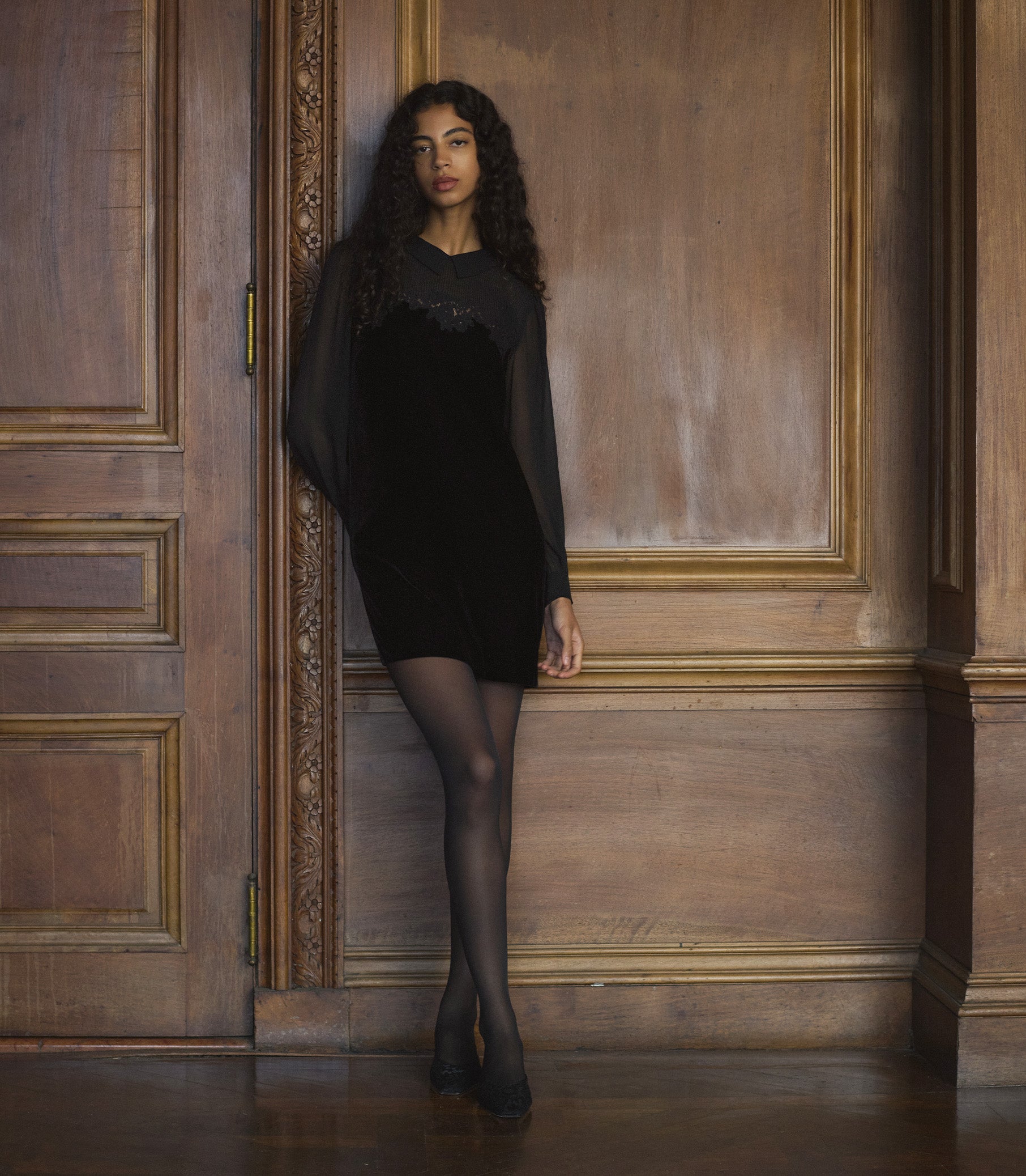 MADELYNNE DRESS -- BLACK view 2
