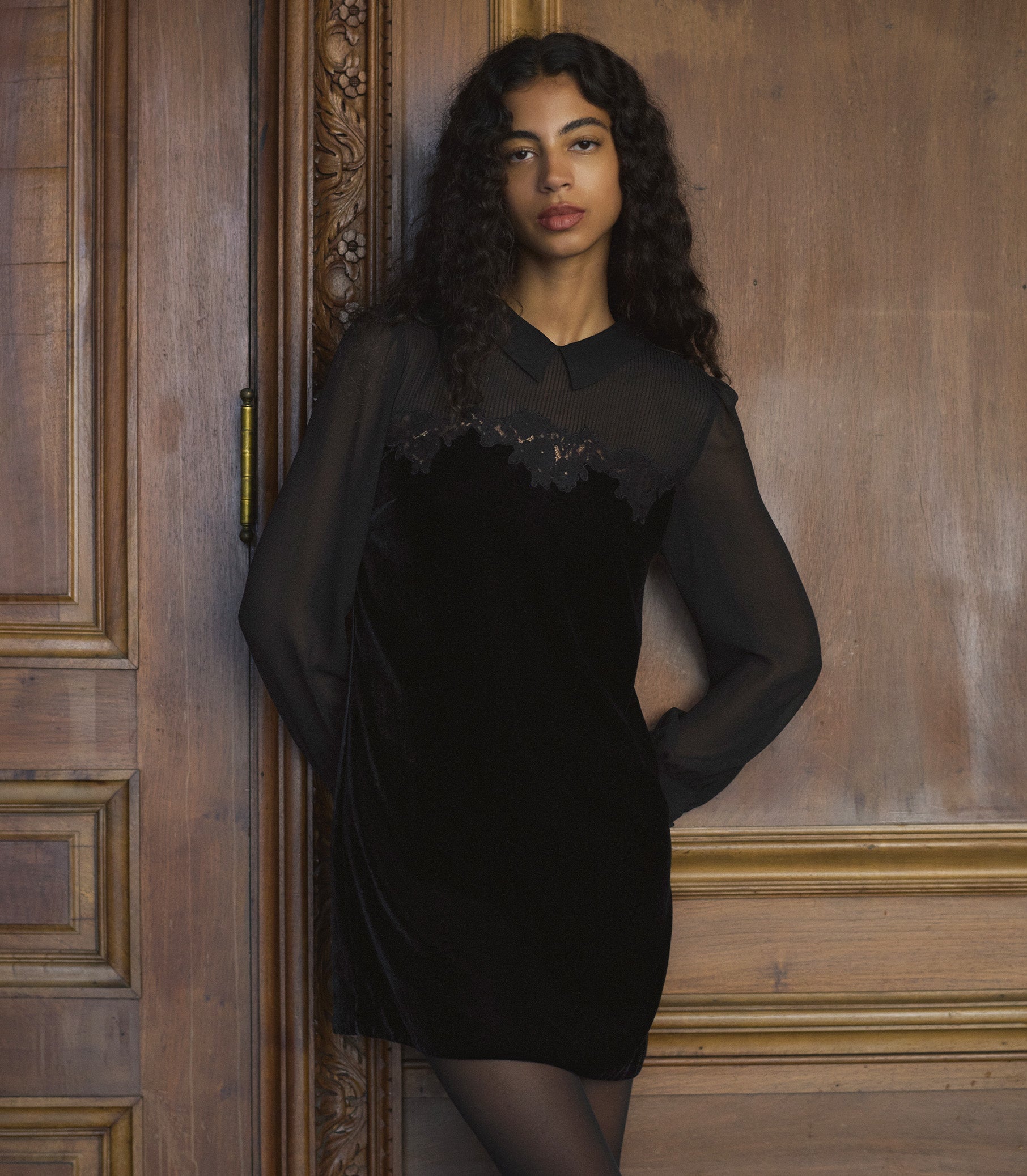 MADELYNNE DRESS -- BLACK view 1
