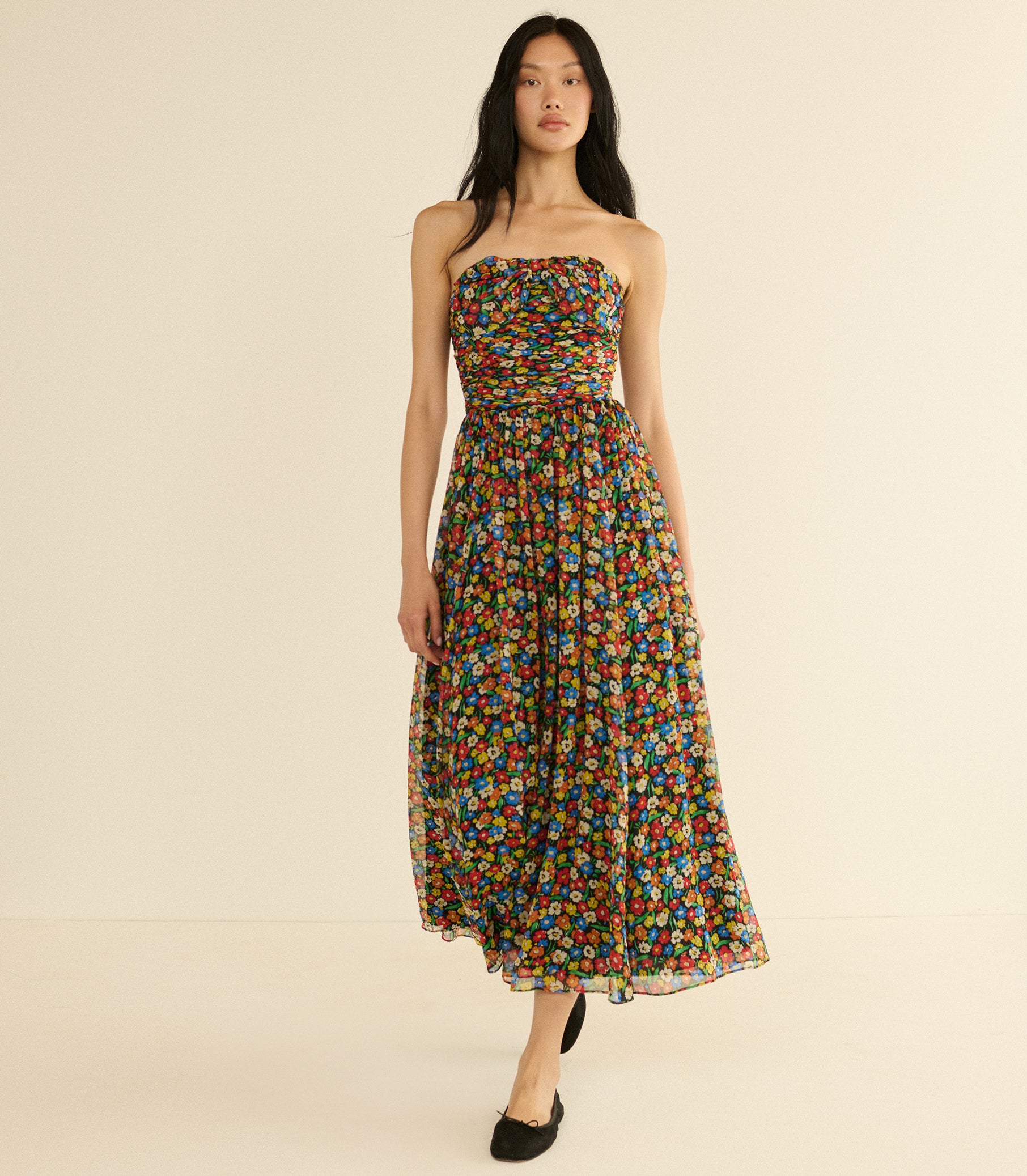 MARGUERITE DRESS -- BEGONIA BLOSSOM view 3

