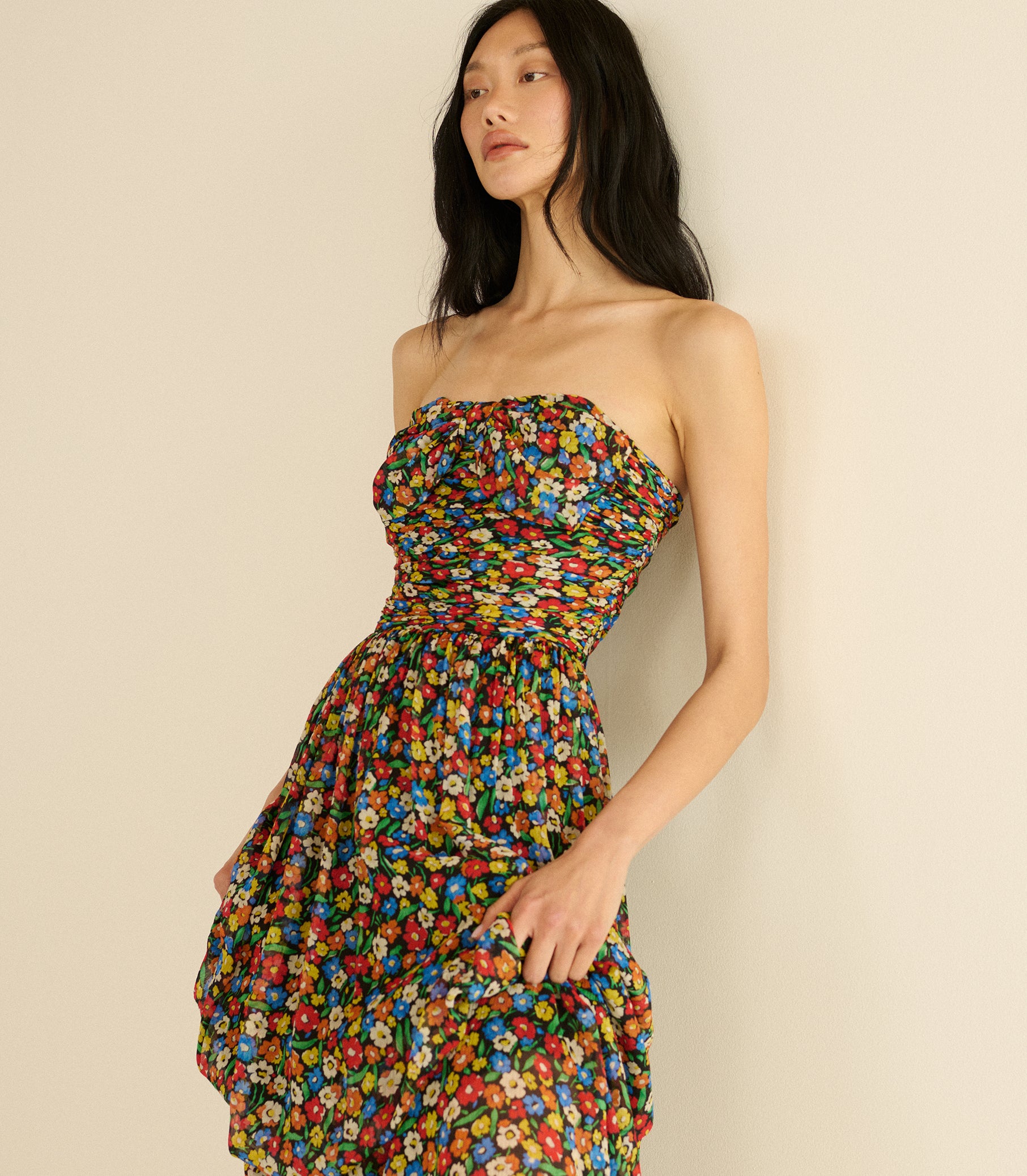 MARGUERITE DRESS -- BEGONIA BLOSSOM view 4
