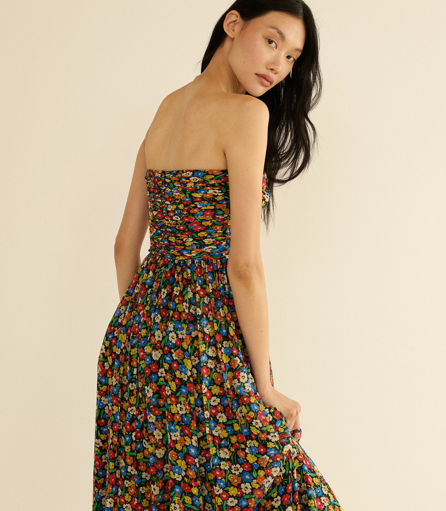 MARGUERITE DRESS -- BEGONIA BLOSSOM view 5
