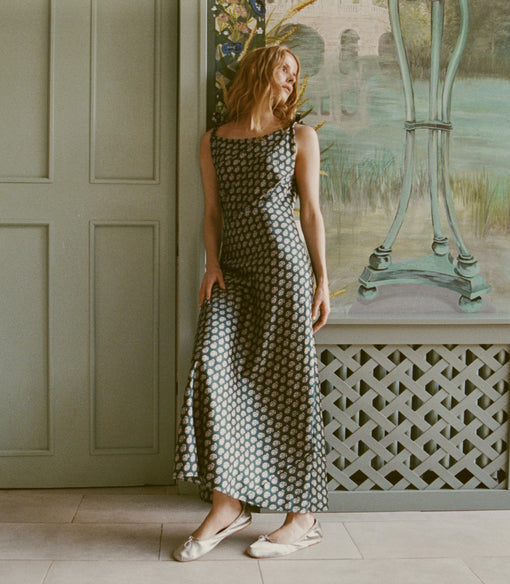 MARISELLE DRESS -- CHAUMONT PAISLEY