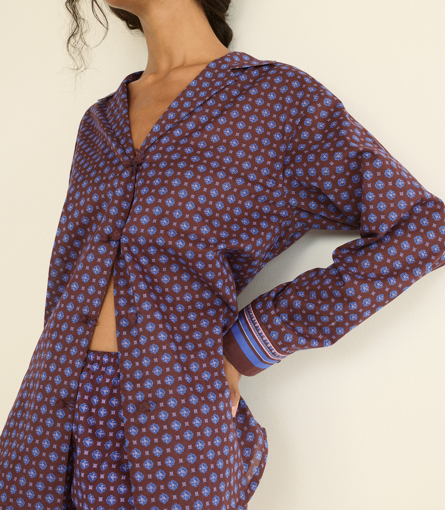 MAURISE TOP -- MENORCA FOULARD