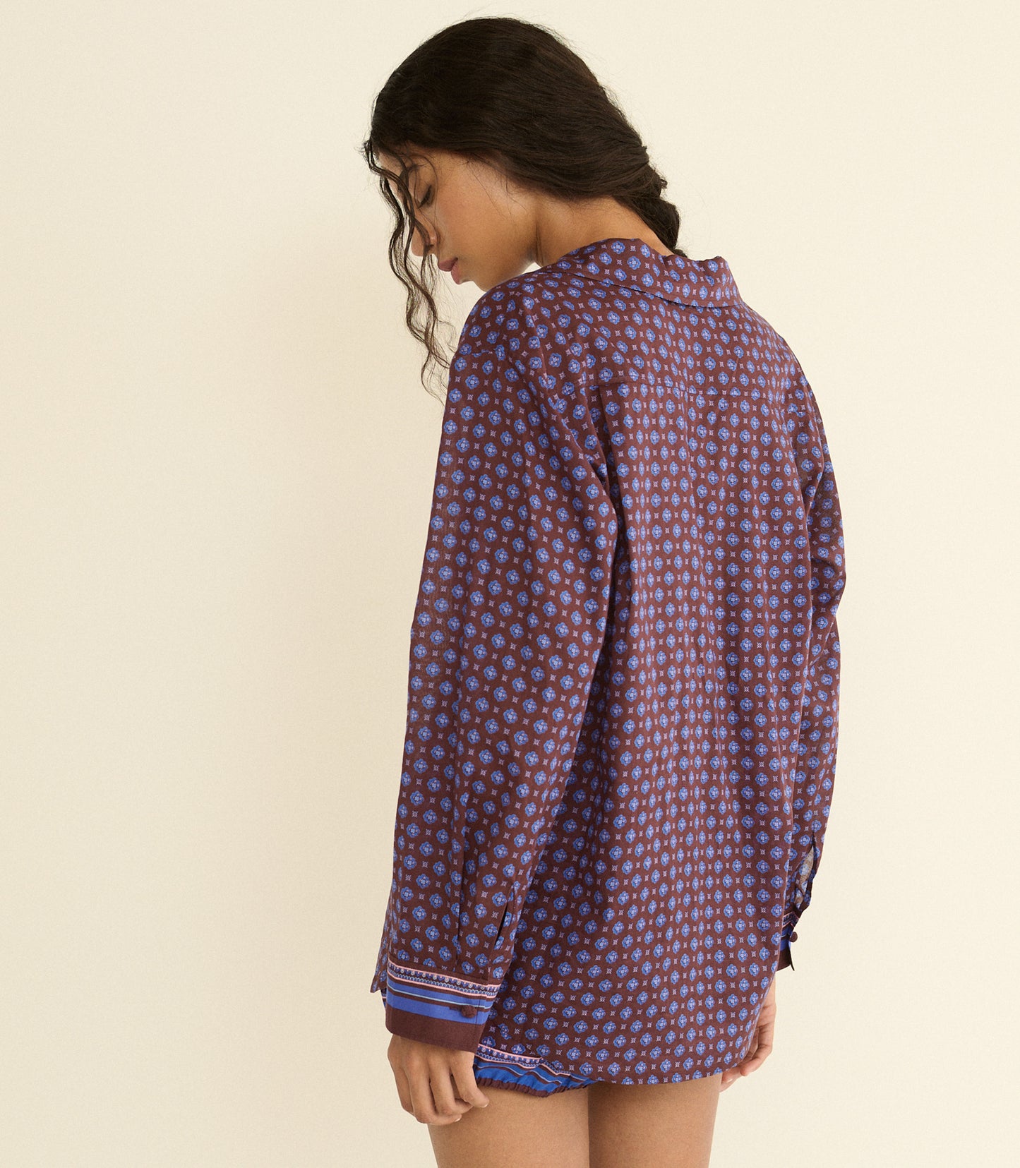 MAURISE TOP -- MENORCA FOULARD