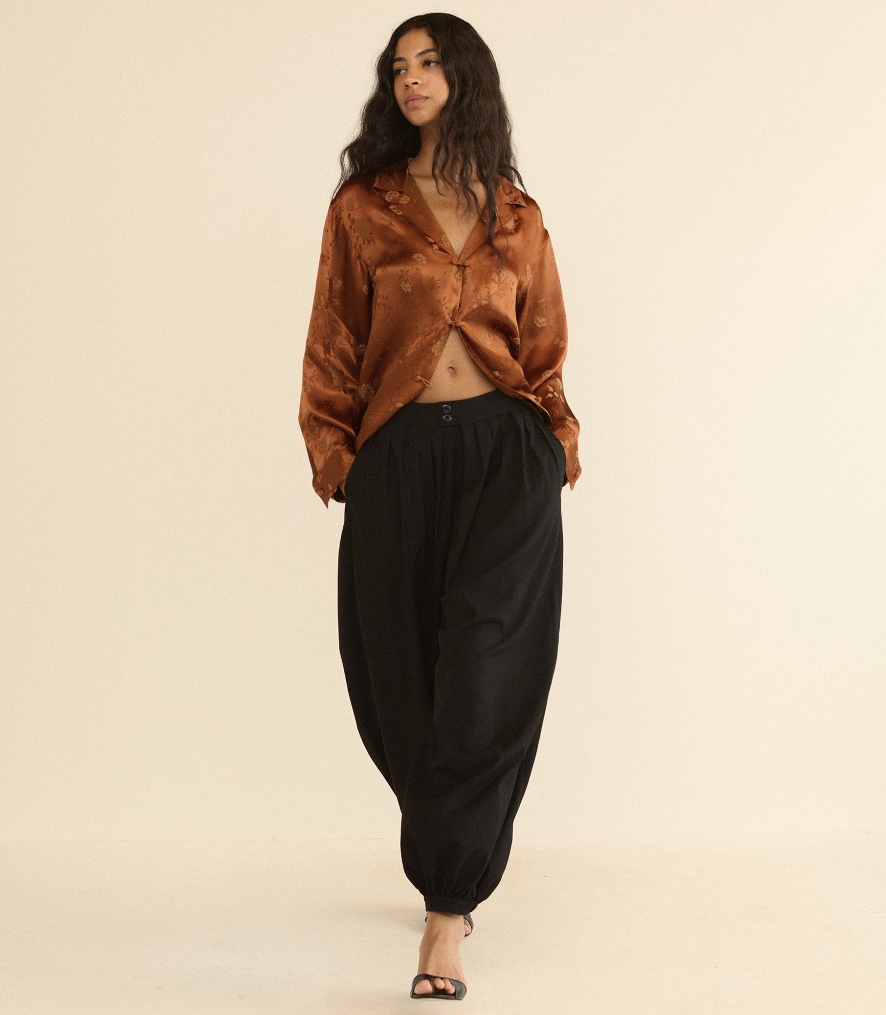 MAURISE TOP -- SPICED PECAN TAPPEZZERIA JACQUARD view 5
