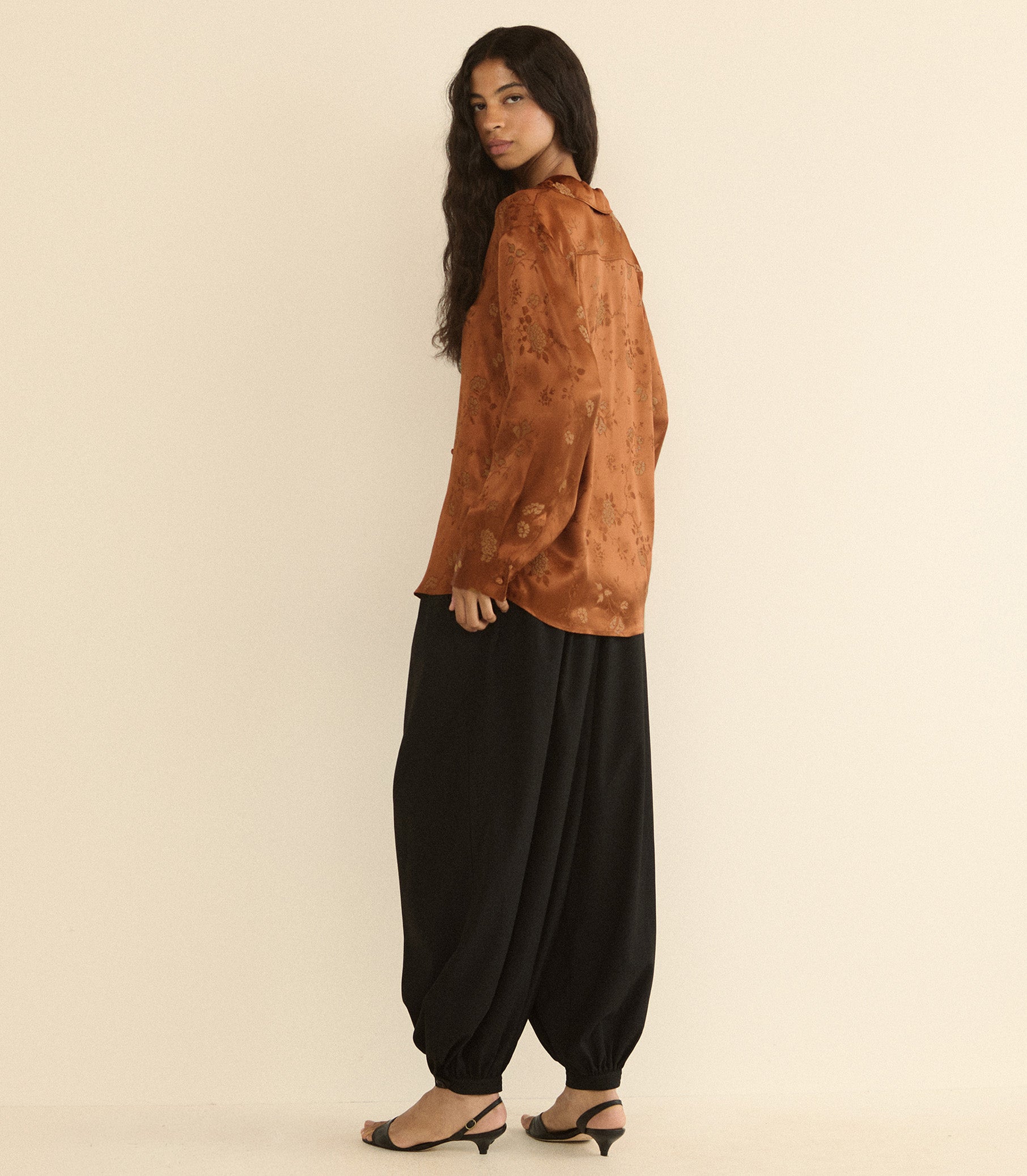 MAURISE TOP -- SPICED PECAN TAPPEZZERIA JACQUARD view 4
