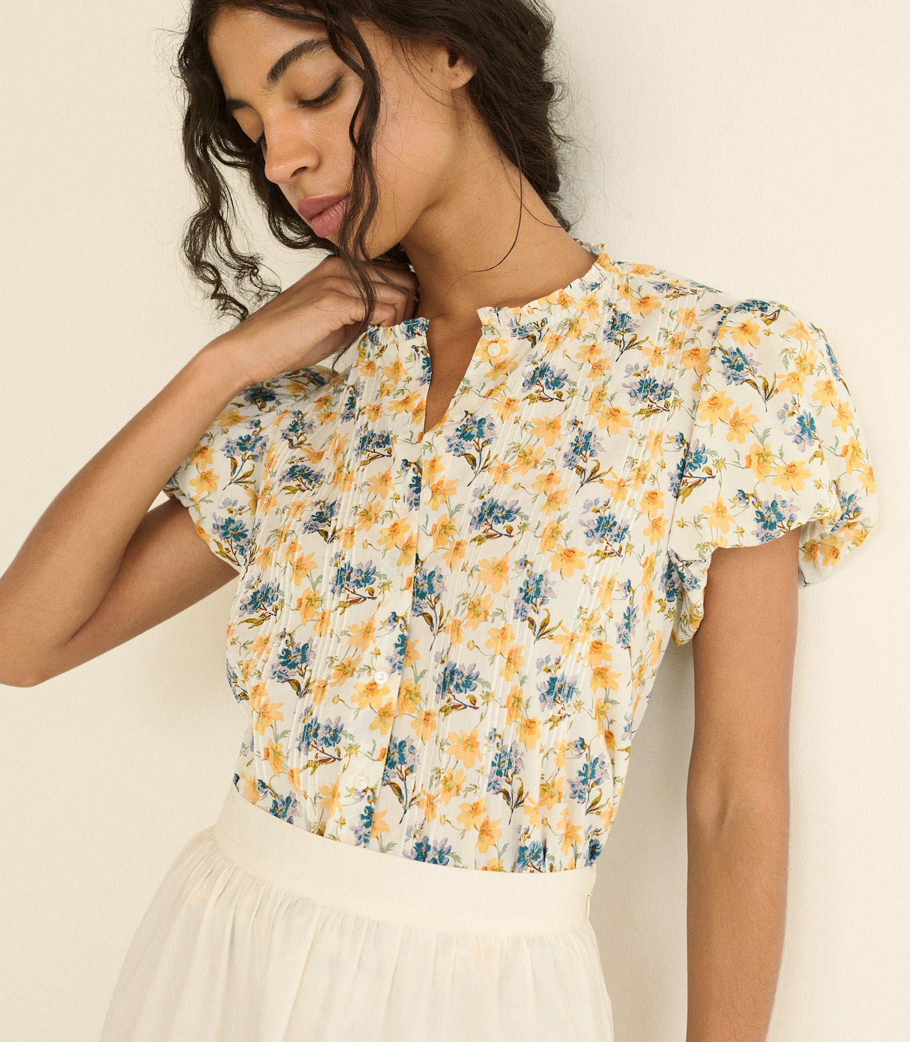 MILLIE TOP -- NARCISSUS BLOOM view 3
