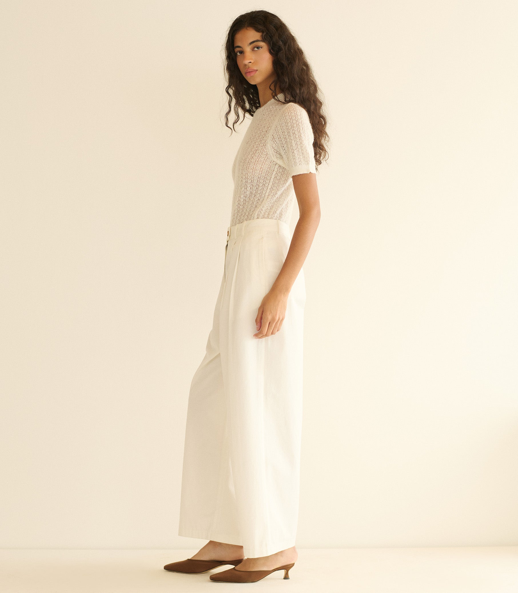 MONICA SWEATER -- IVORY view 4
