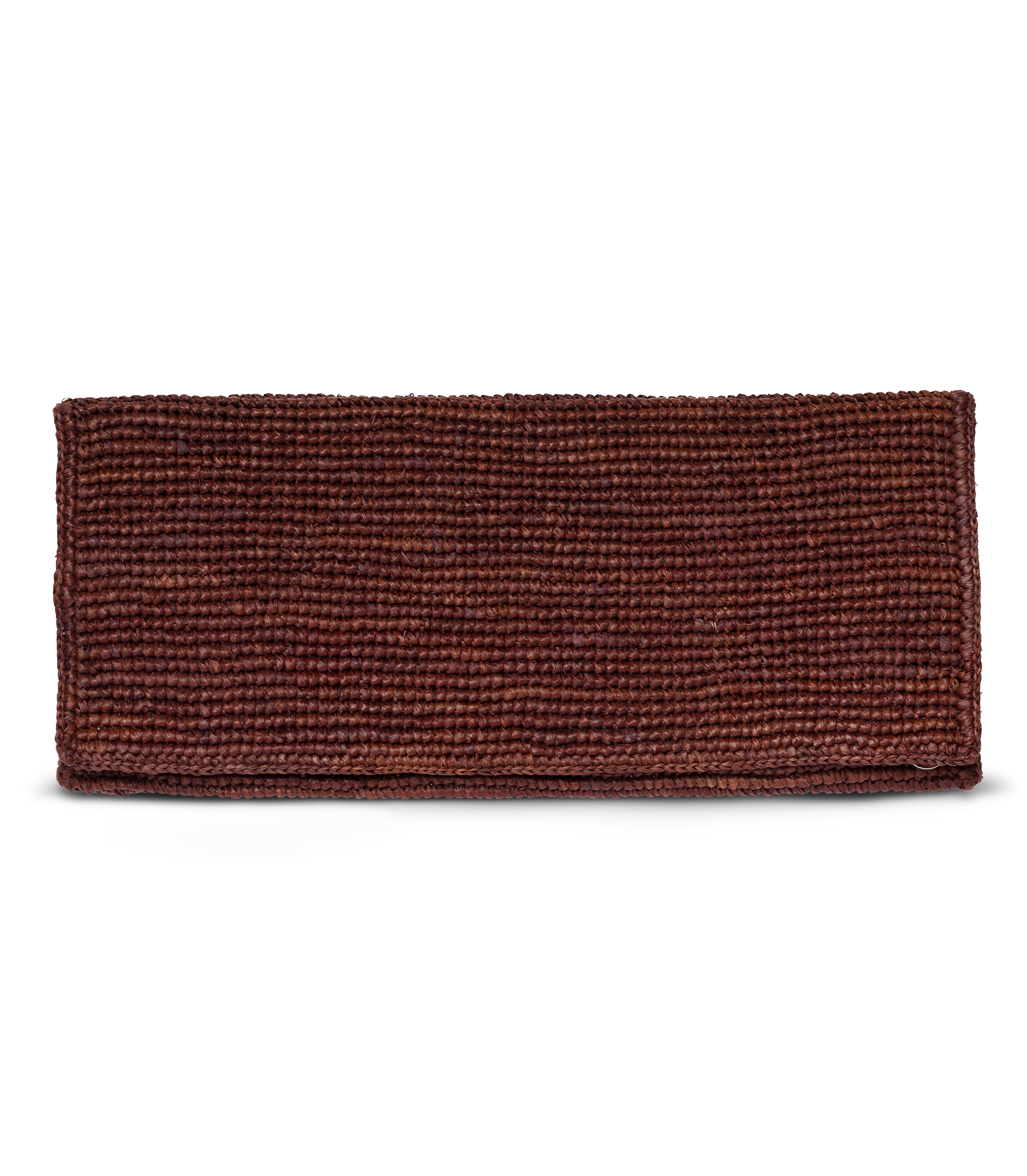 MURIEL CLUTCH -- MARRON RAFFIA view 3
