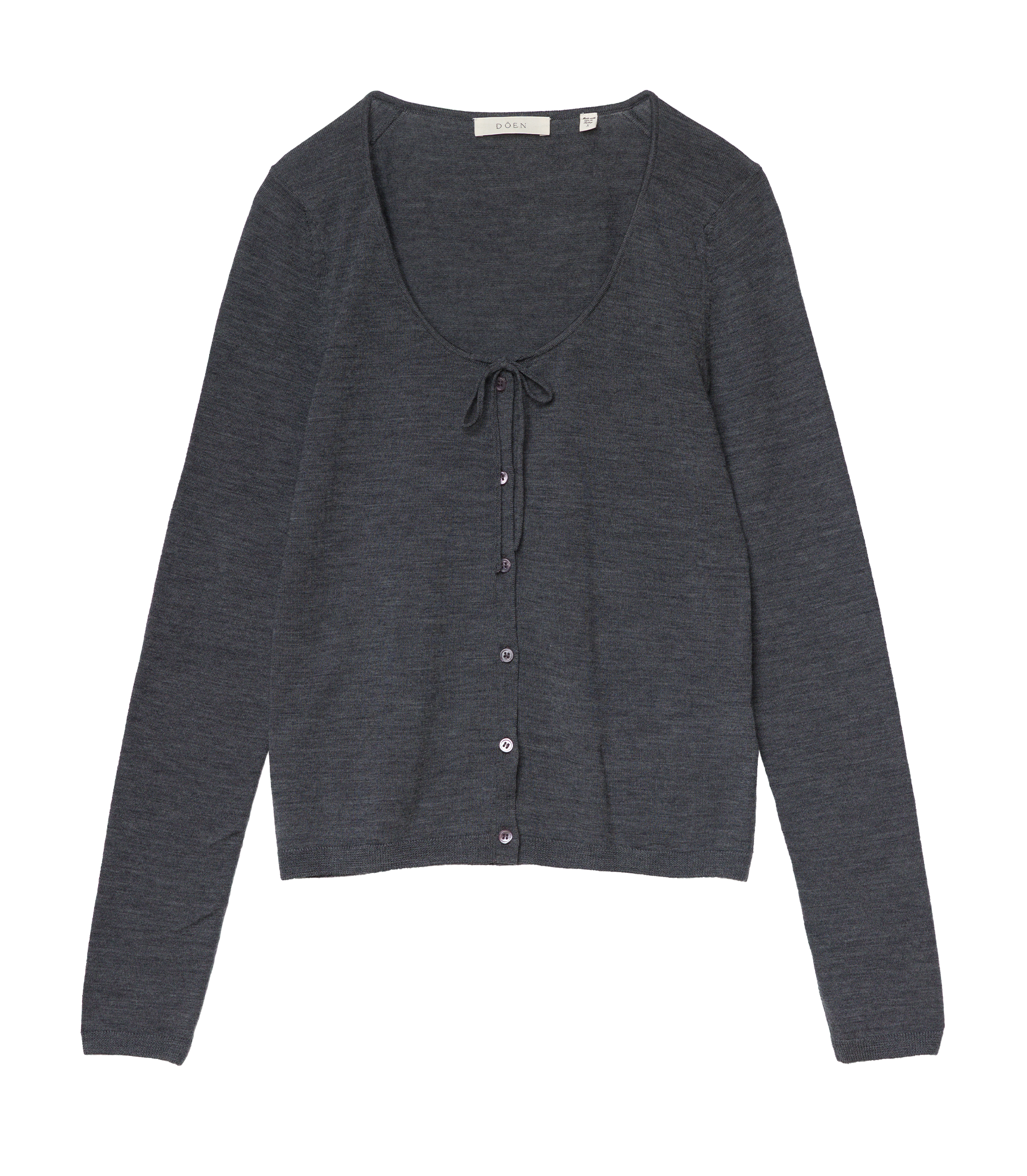 NAIDA CARDIGAN -- CHARCOAL GREY view 5
