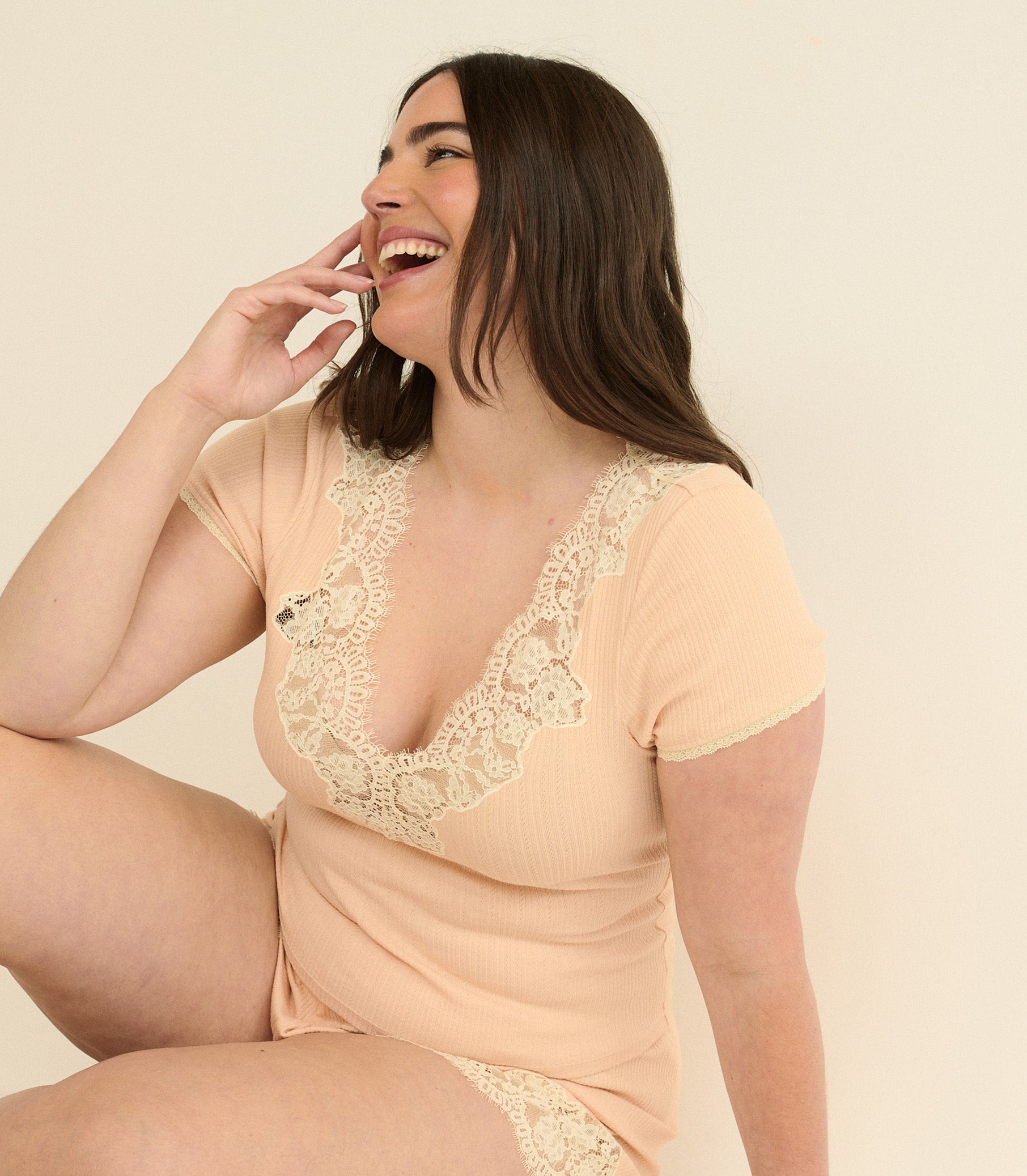NALIA TEE -- LIGHT PEACH SORBET view 8
