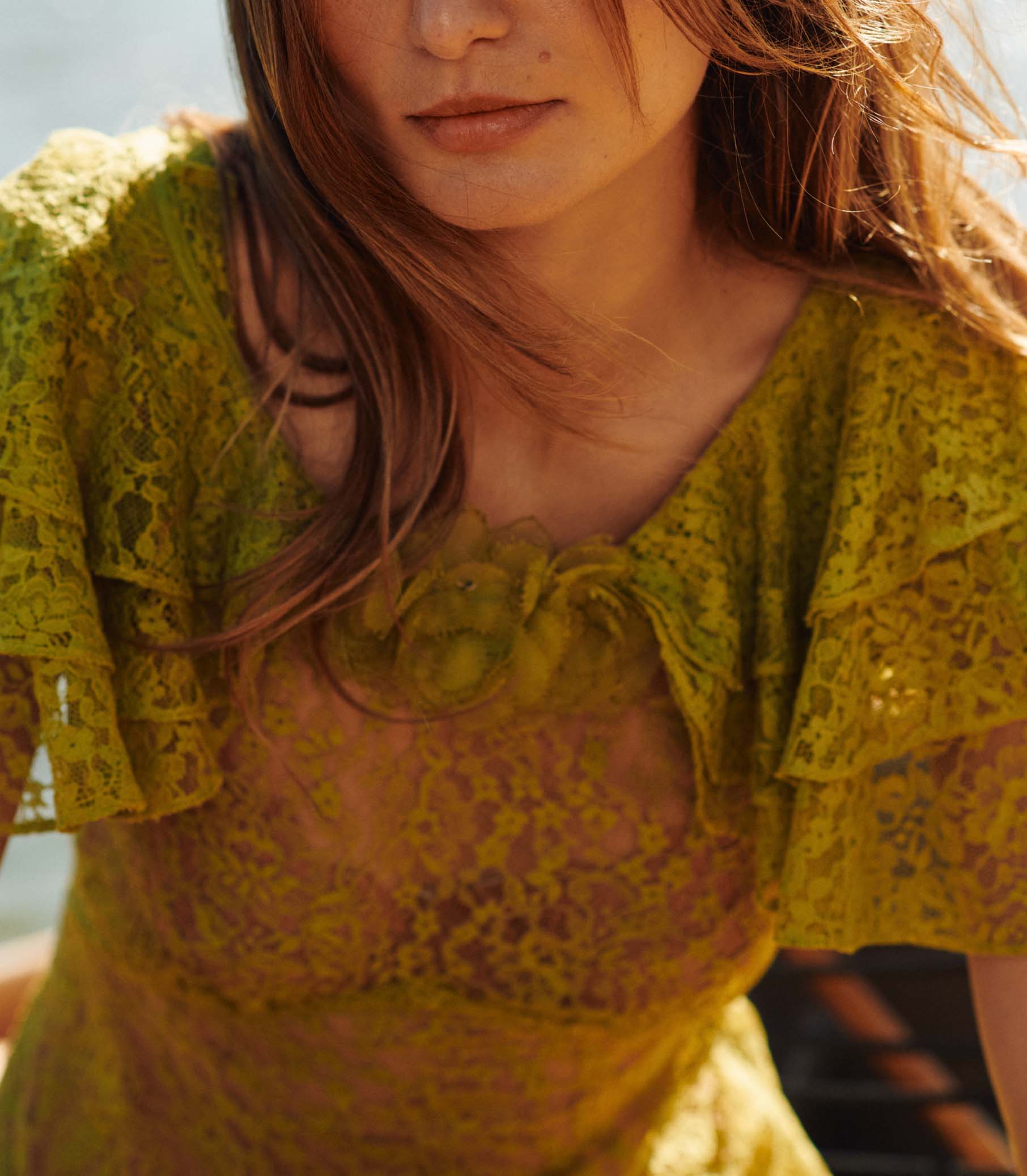 NEVARA DRESS -- GREEN TEA view 3
