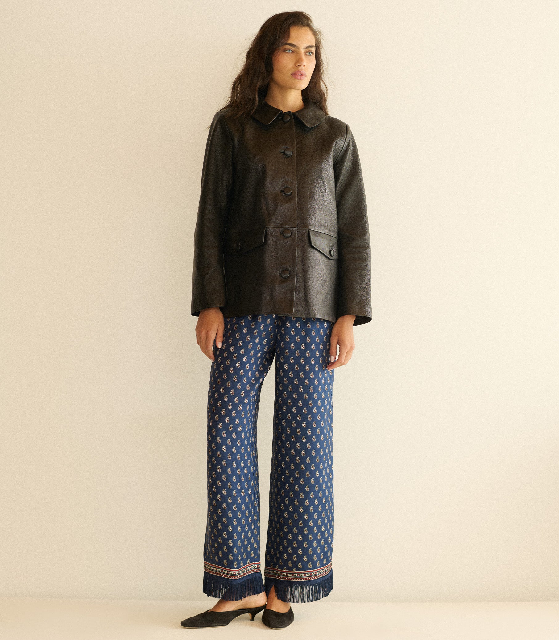NICO LEATHER JACKET -- BLACK view 5
