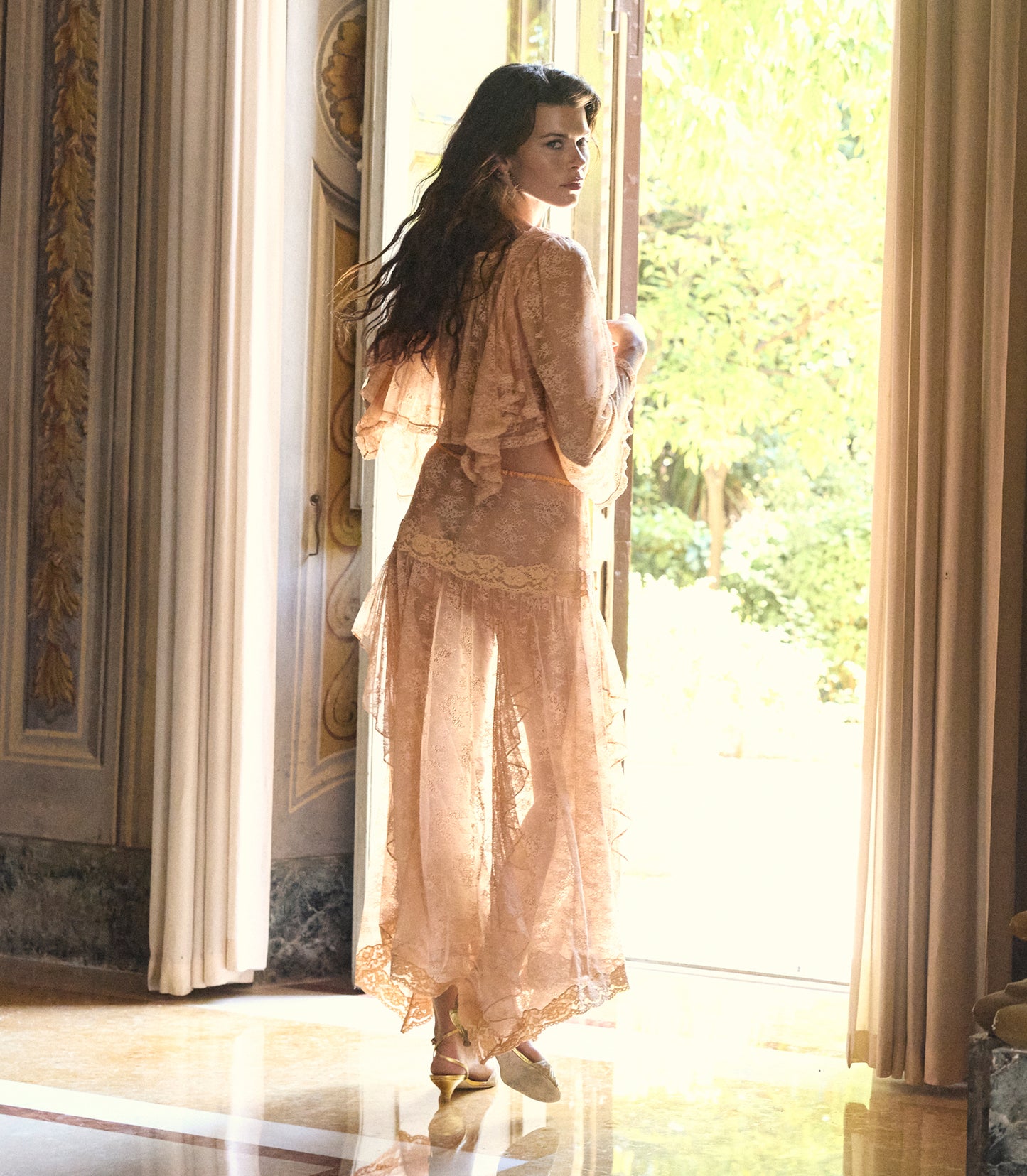 NOELLIE SKIRT -- TOASTED ALMOND