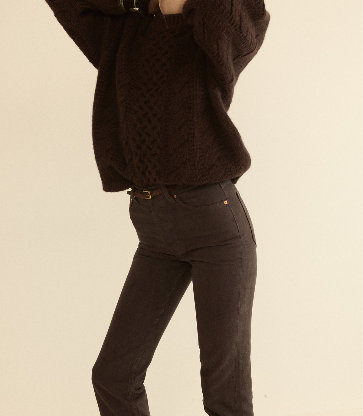 ONDINE JEAN -- EQUESTRIAN BROWN WASH