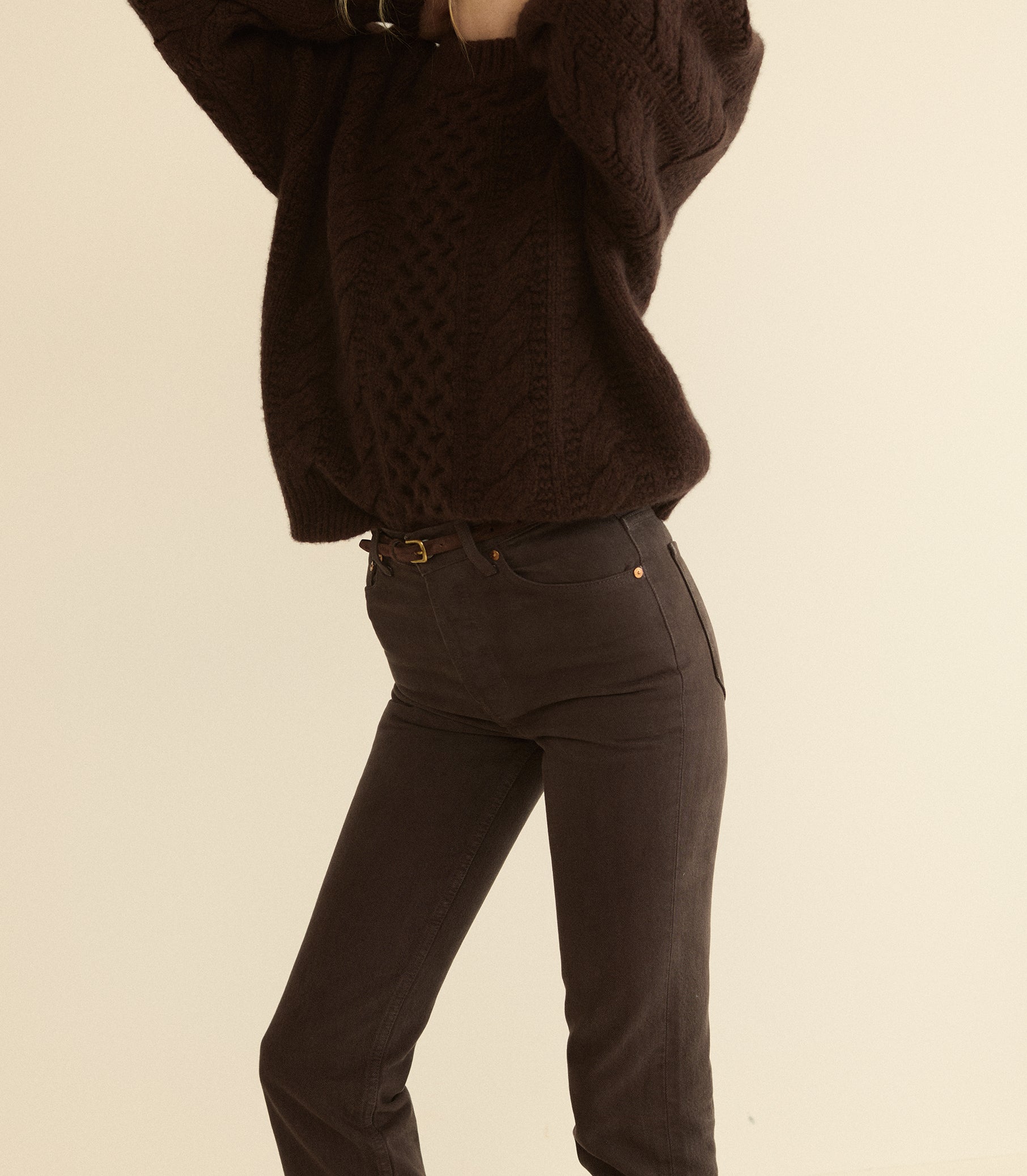 ONDINE JEAN -- EQUESTRIAN BROWN WASH view 1
