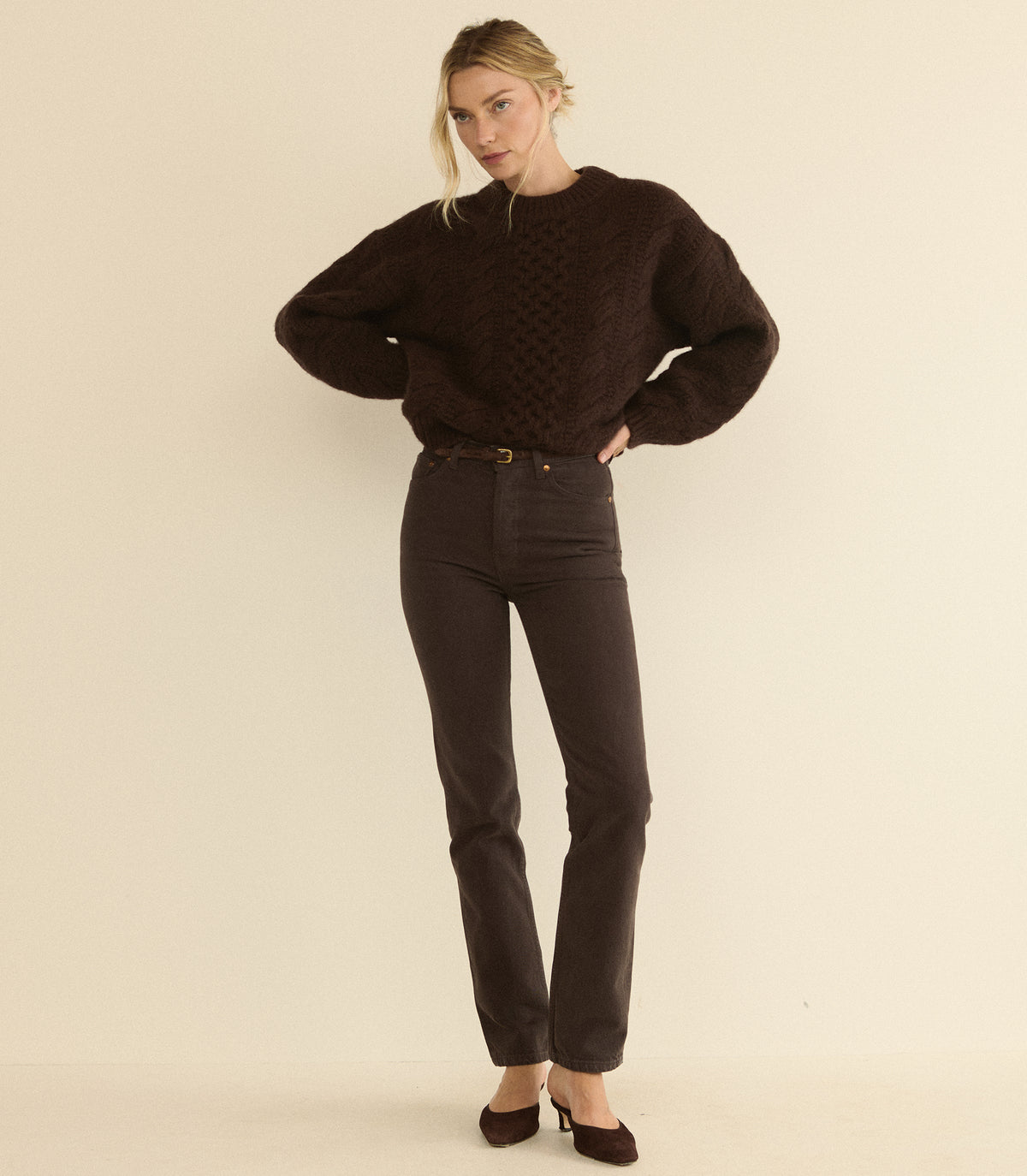 ONDINE JEAN -- EQUESTRIAN BROWN WASH view 2
