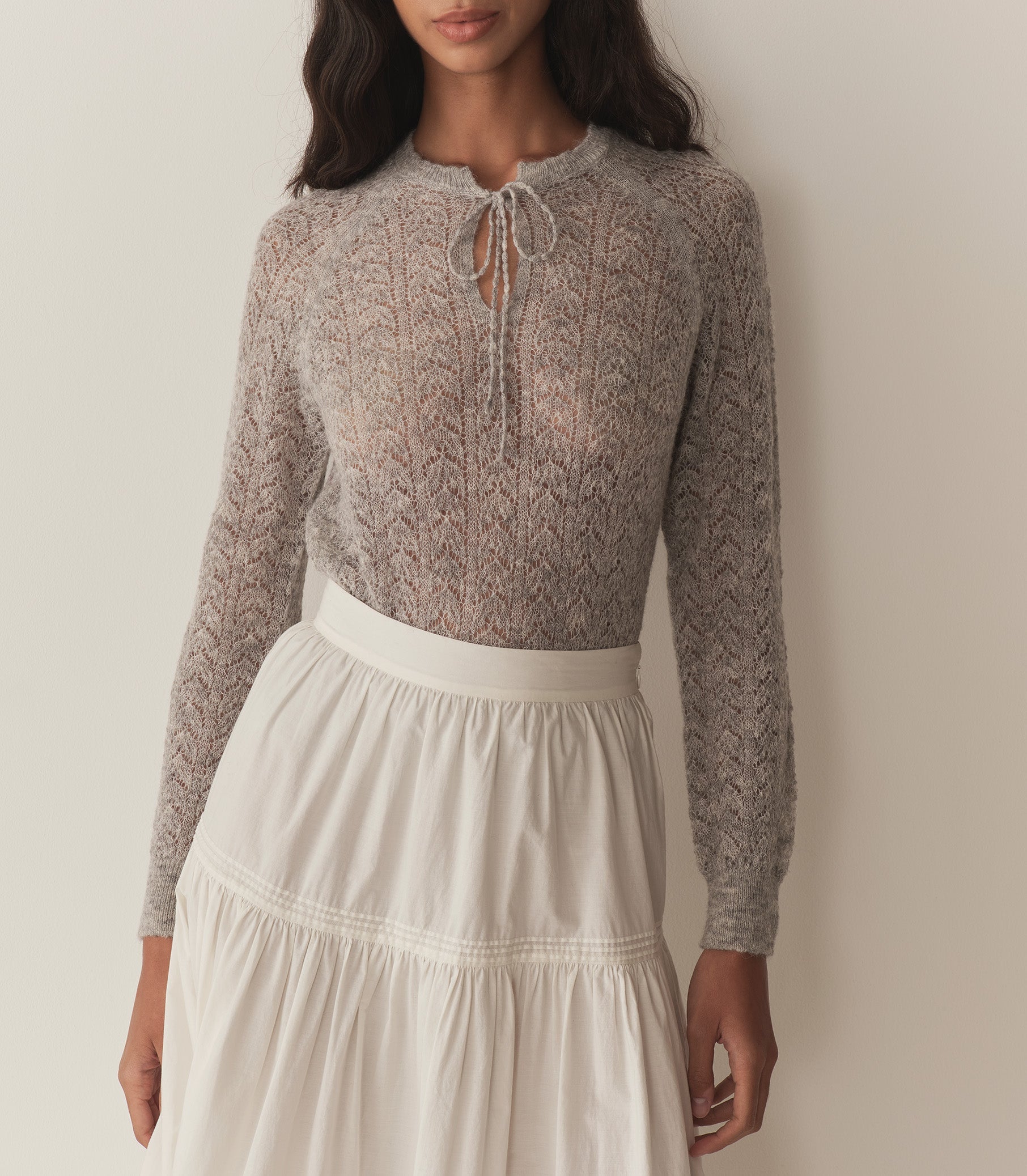 HMD -- OPHIRA SWEATER -- LIGHT HEATHER GREY view 1
